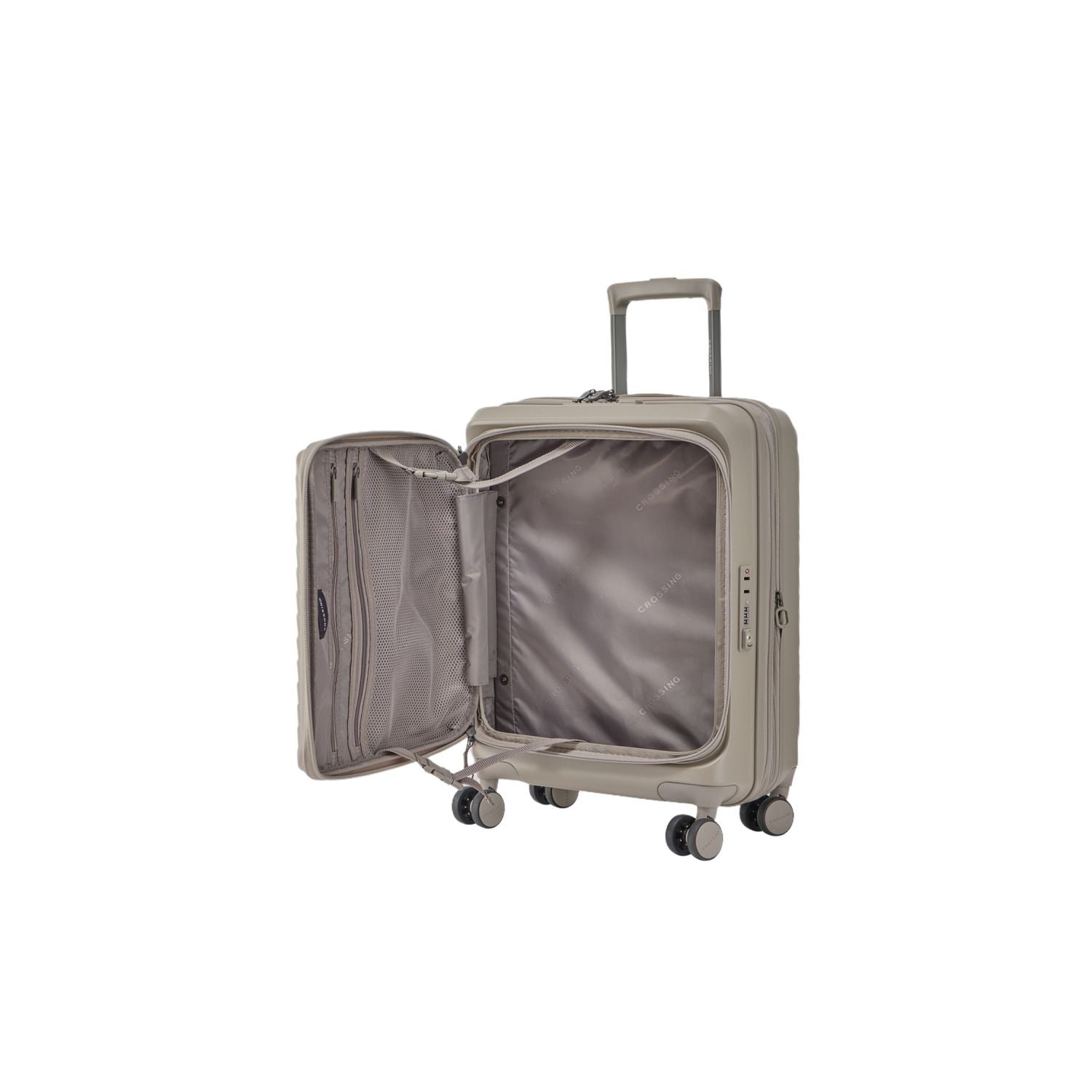 CROSSING INVI 20" Carry On Expandable Luggage With Front Access Opening