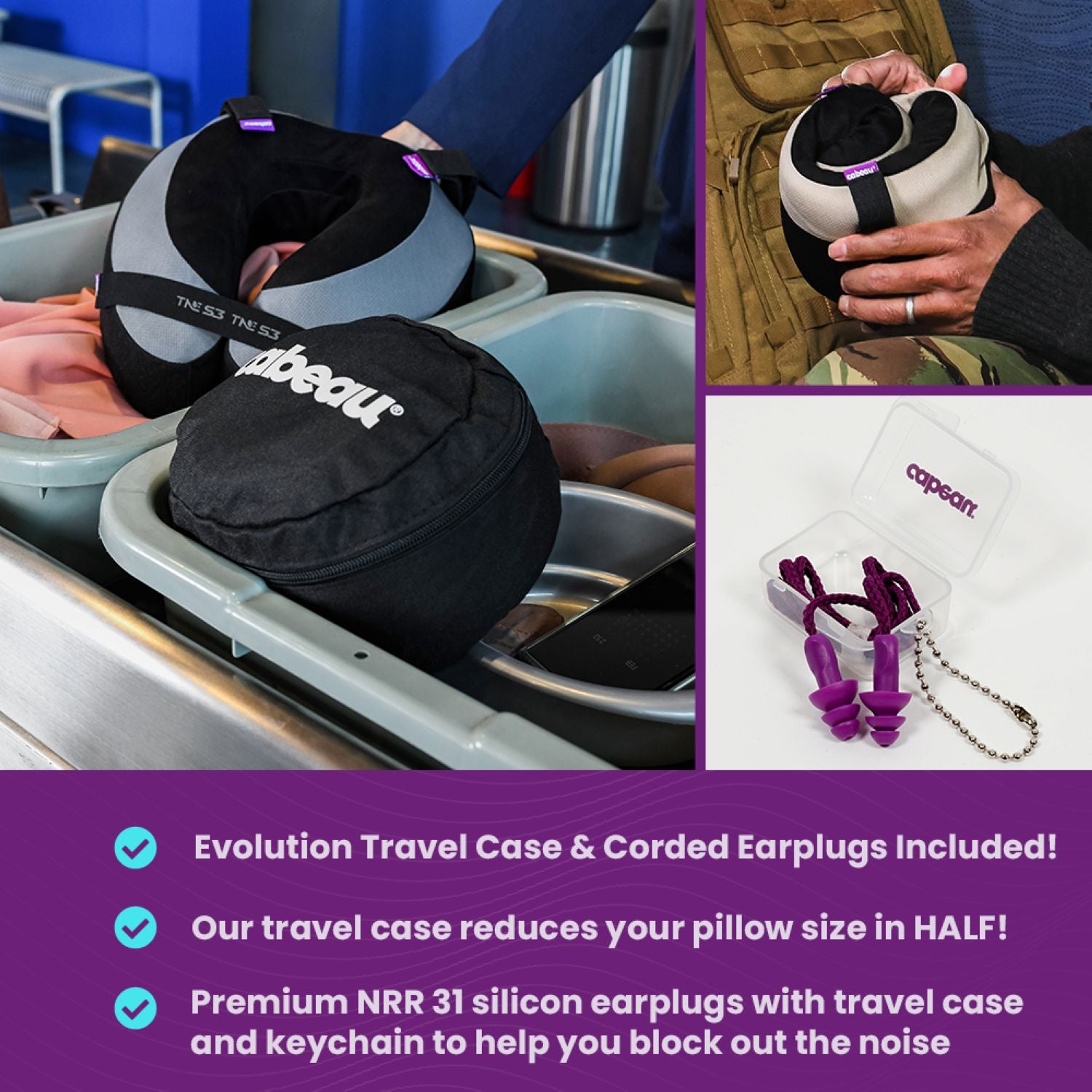 Cabeau TNE S3 Travel Neck Pillow