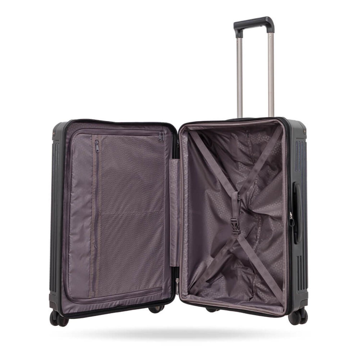 Conwood PC158SA Polycarbonate 24" Medium Luggage Anti-Theft Zip - Black (SA)