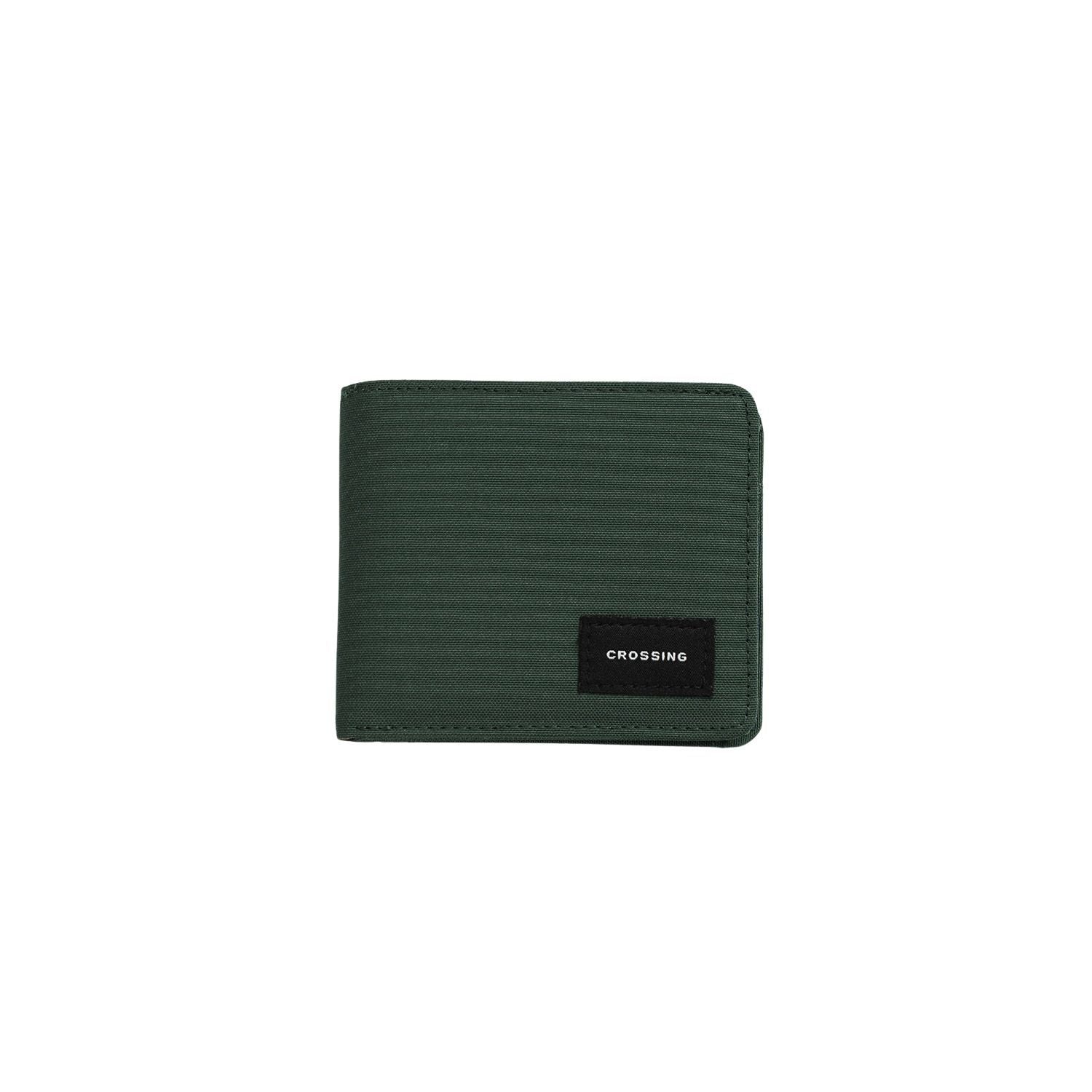 Crossing Bifold Wallet with Coin Pocket & Card Flap RFID