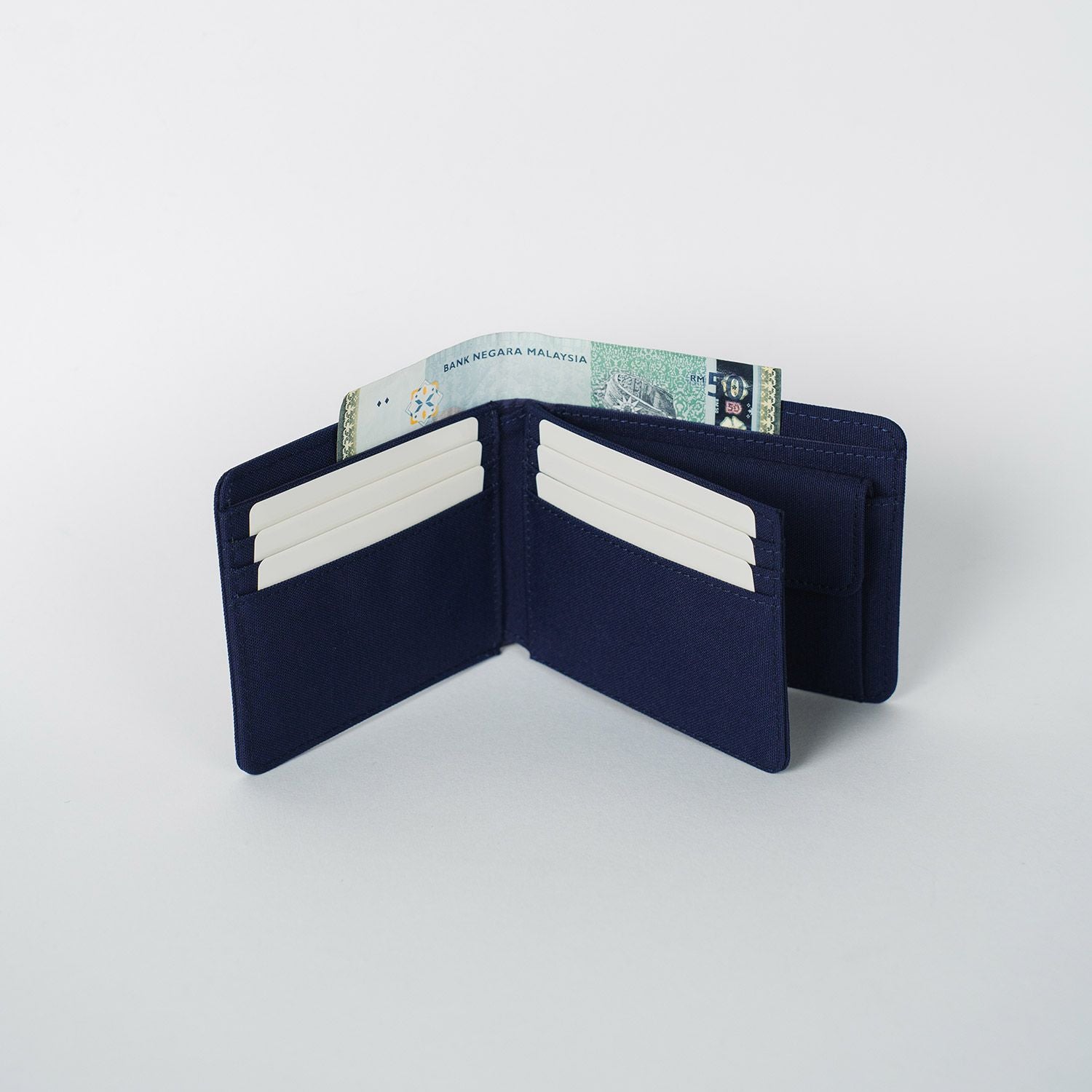 Crossing Bifold Wallet with Coin Pocket & Card Flap RFID