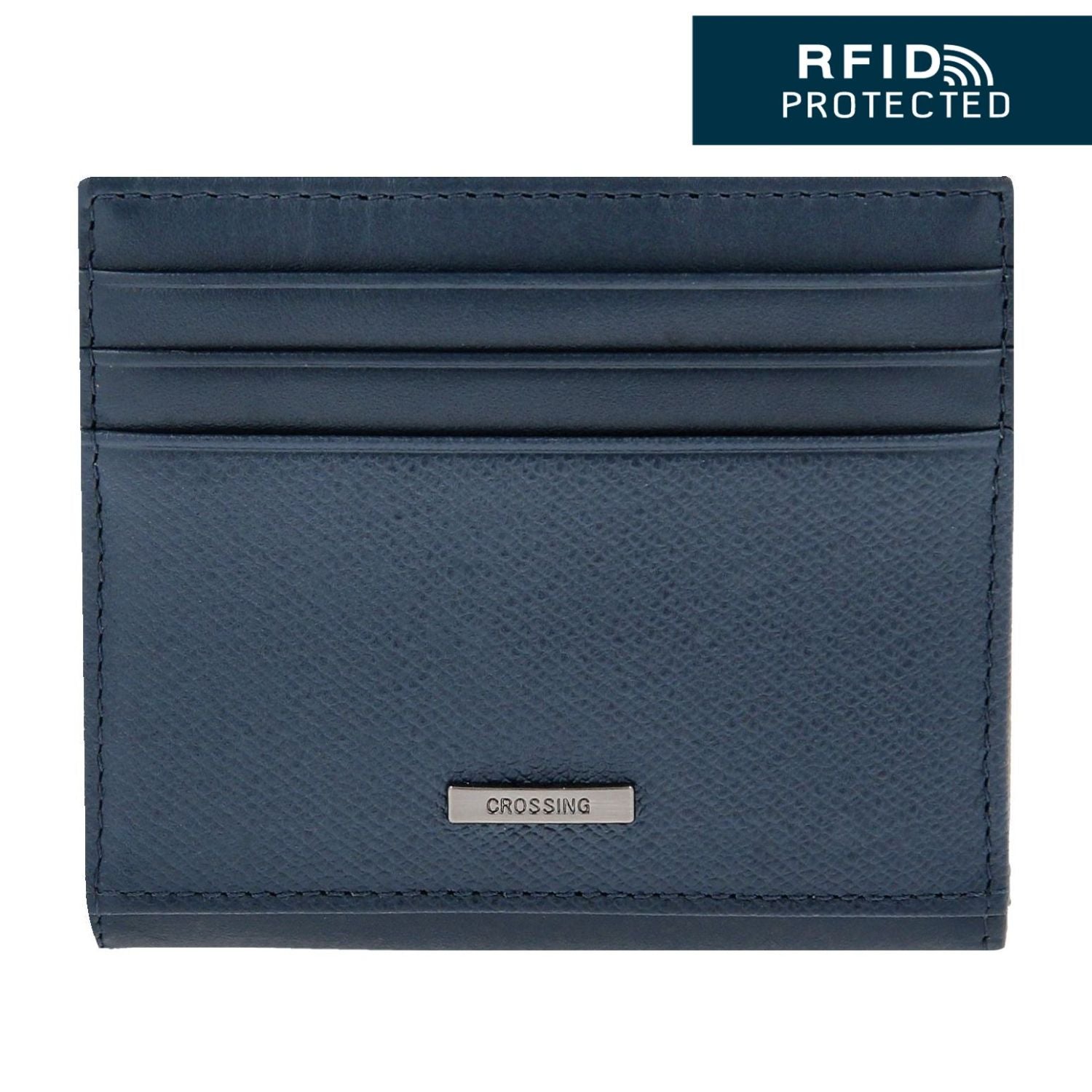 Crossing Elite Leather Card Case With Button Closure RFID