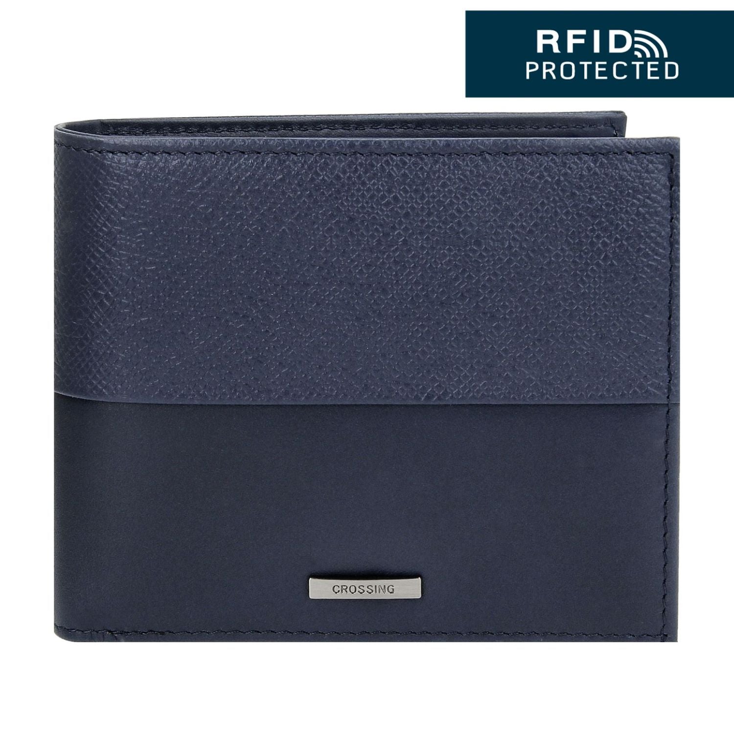 Crossing Infinite Bi-Fold Leather Wallet With Window And Coin Pocket RFID