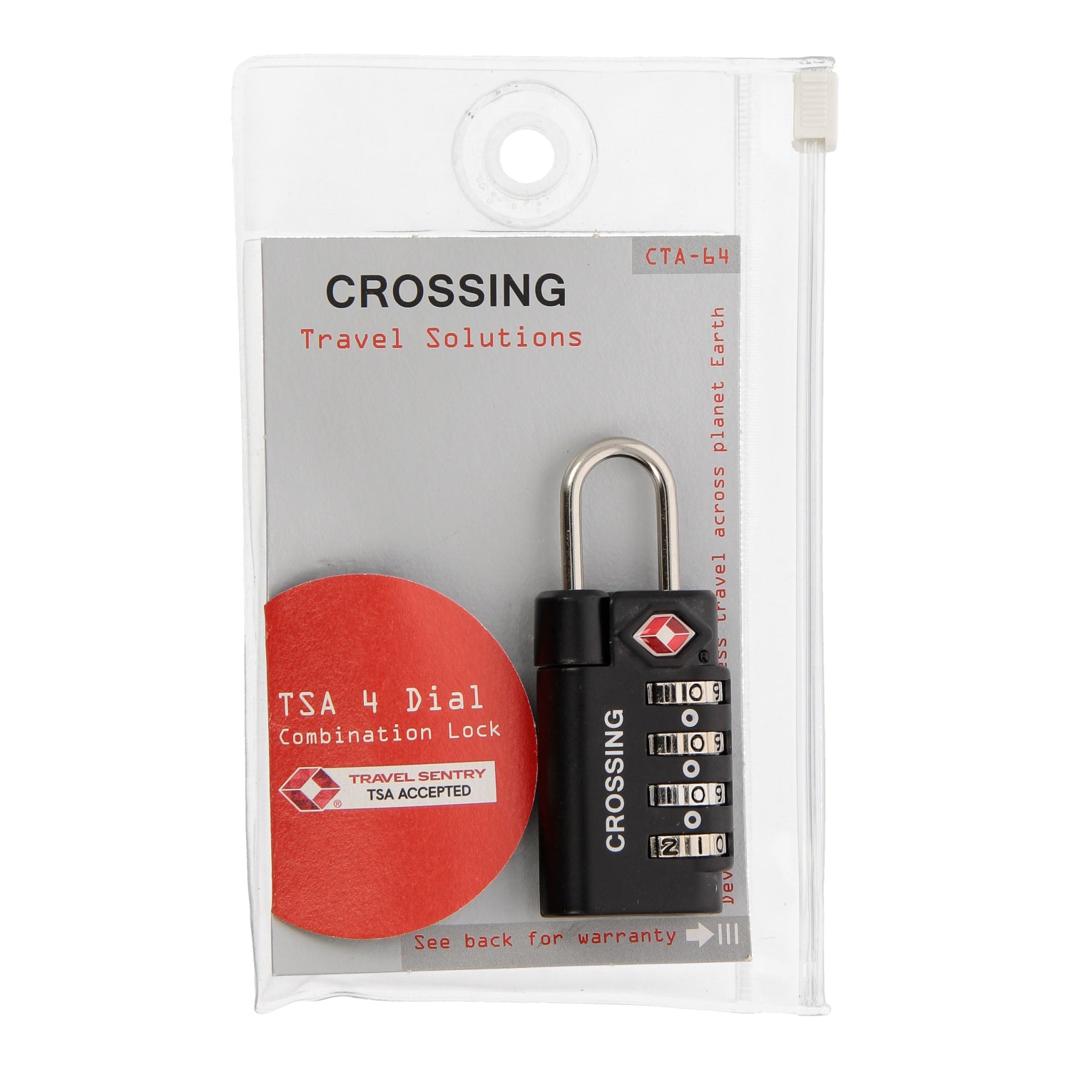 Crossing Travel Sentry Approved 4 Dial Combination Lock