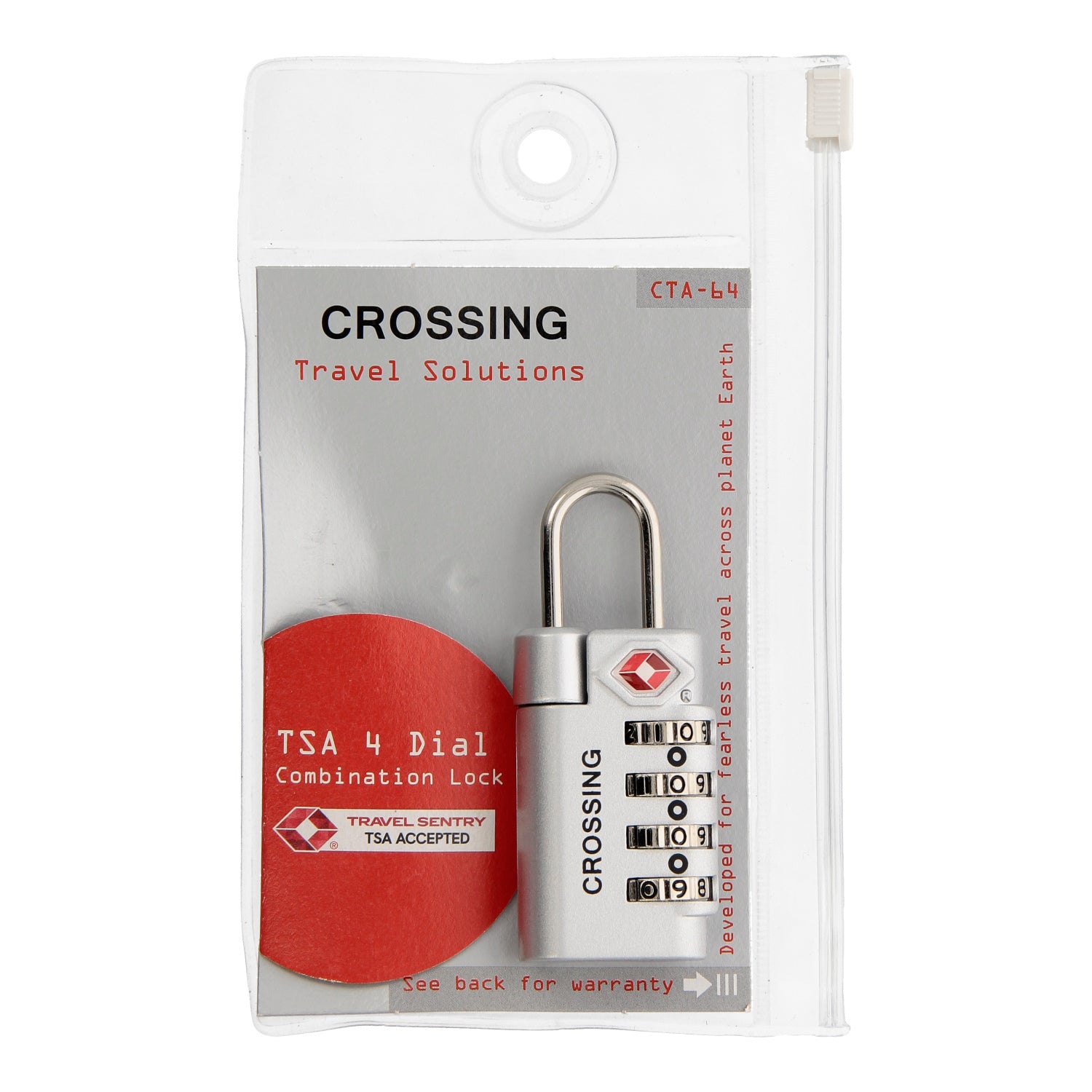 Crossing Travel Sentry Approved 4 Dial Combination Lock