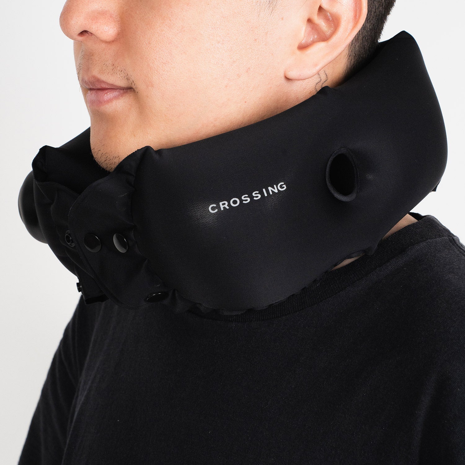 Crossing Inflatable Air Pump Neck Travel Pillow (SA)