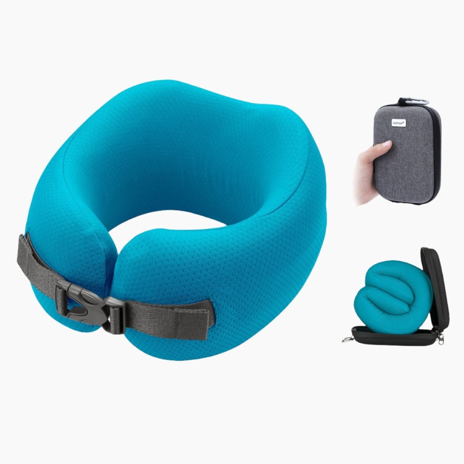 Easynap Foldable Pocket Travel Neck Pillow With Pouch Large