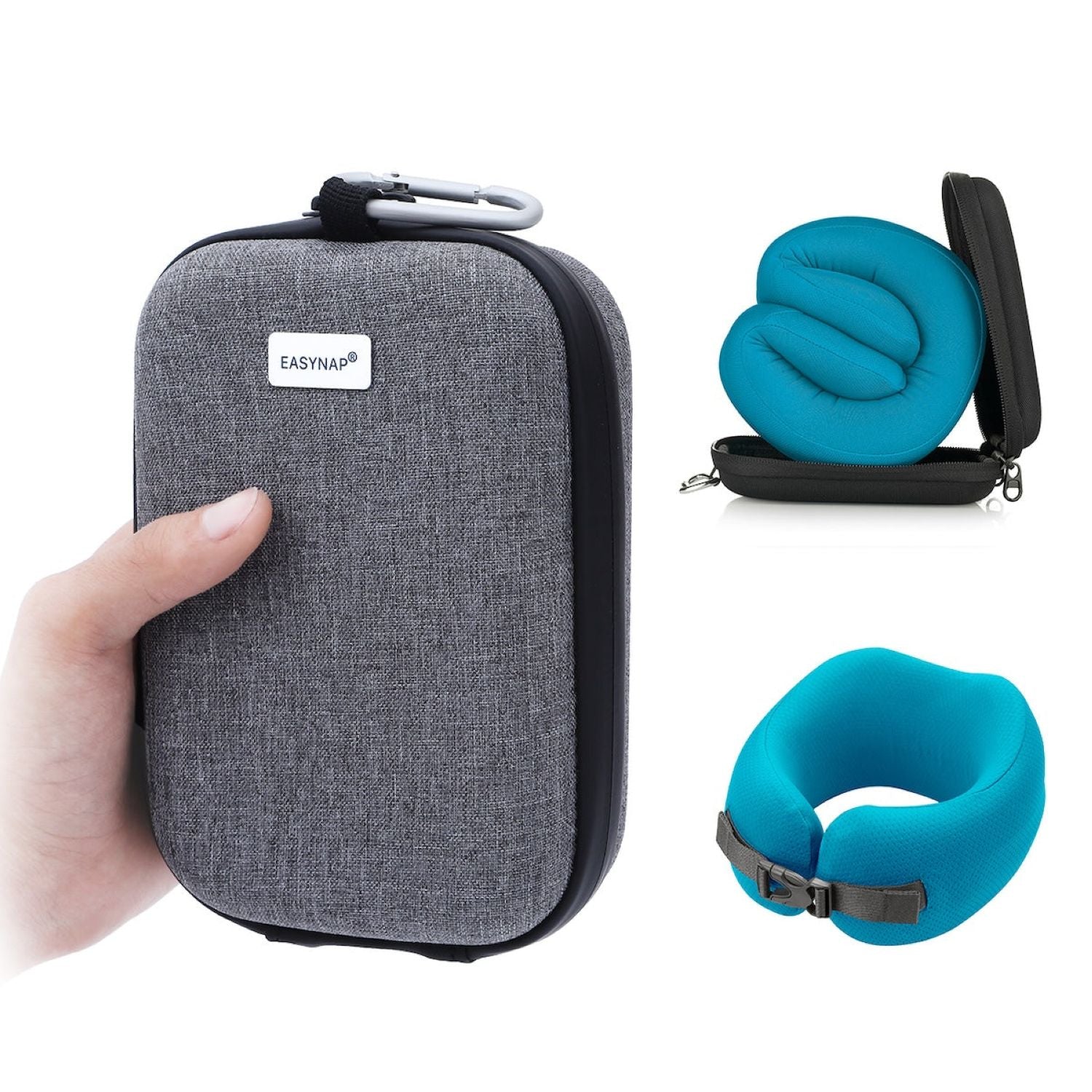 Easynap Foldable Pocket Travel Neck Pillow With Pouch Large