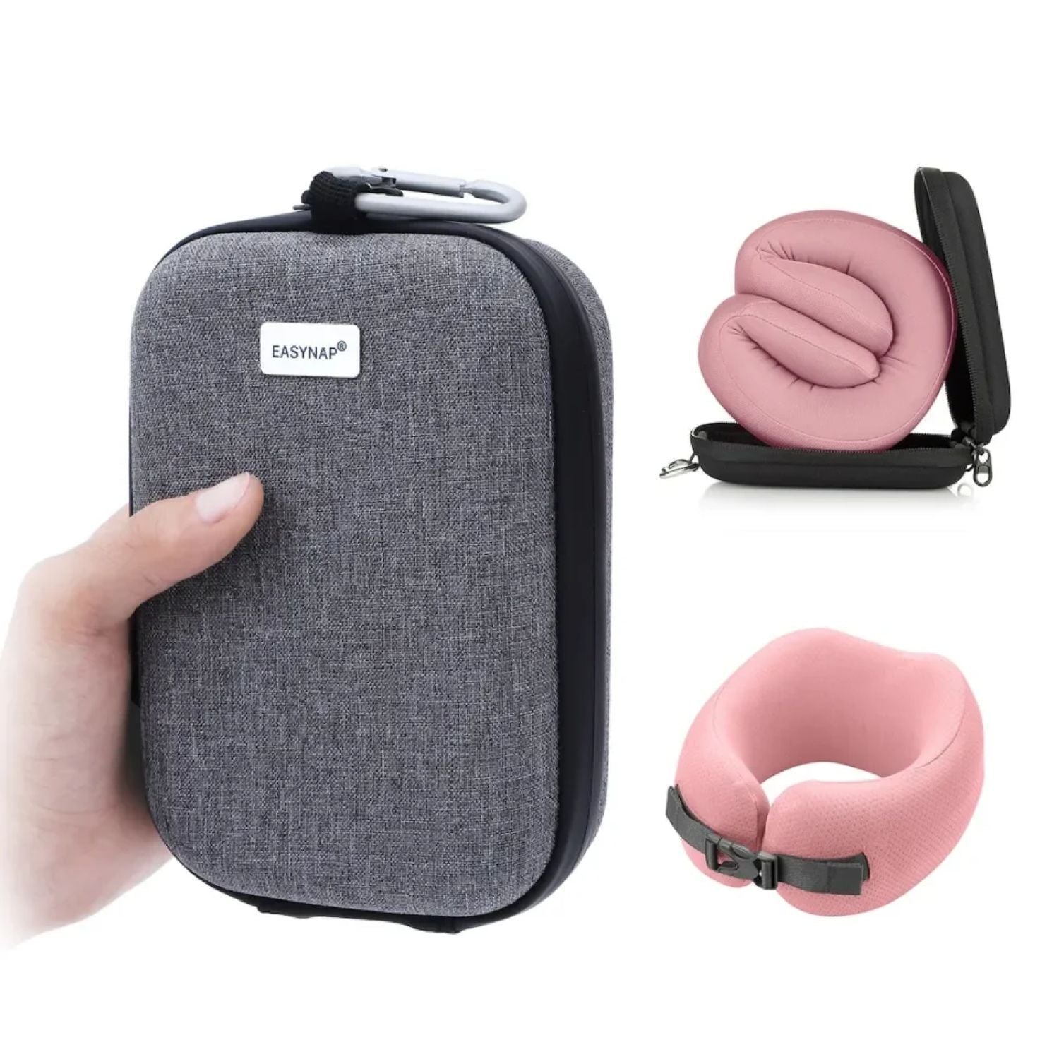 Easynap Foldable Pocket Travel Neck Pillow With Pouch Large