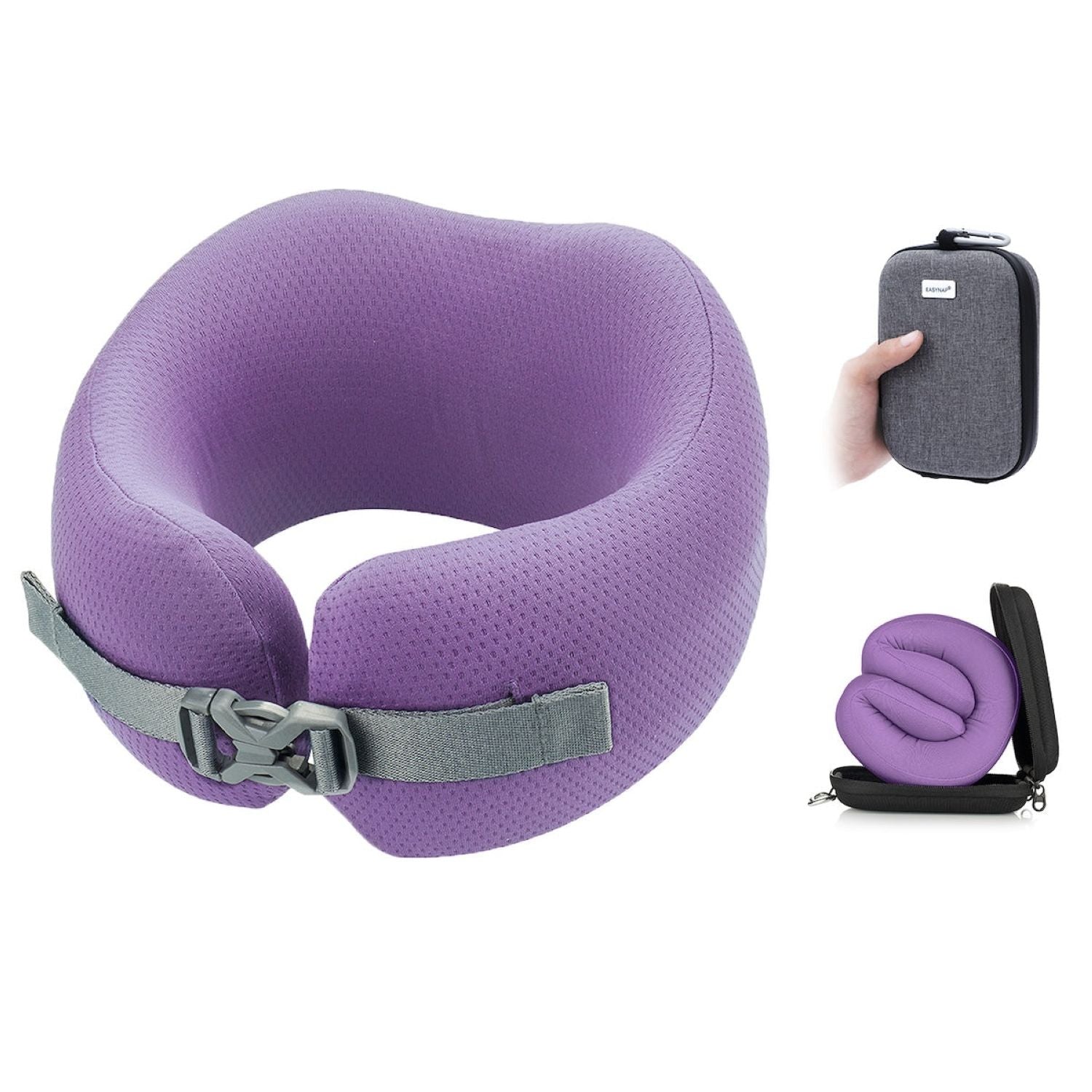 Easynap Foldable Pocket Travel Neck Pillow With Pouch Large