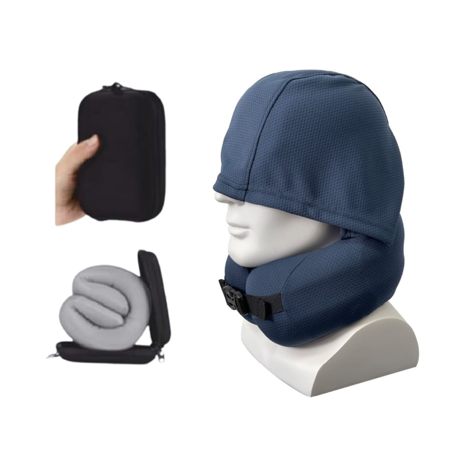 Easynap Travel Hooded Neck Pillow With Pouch