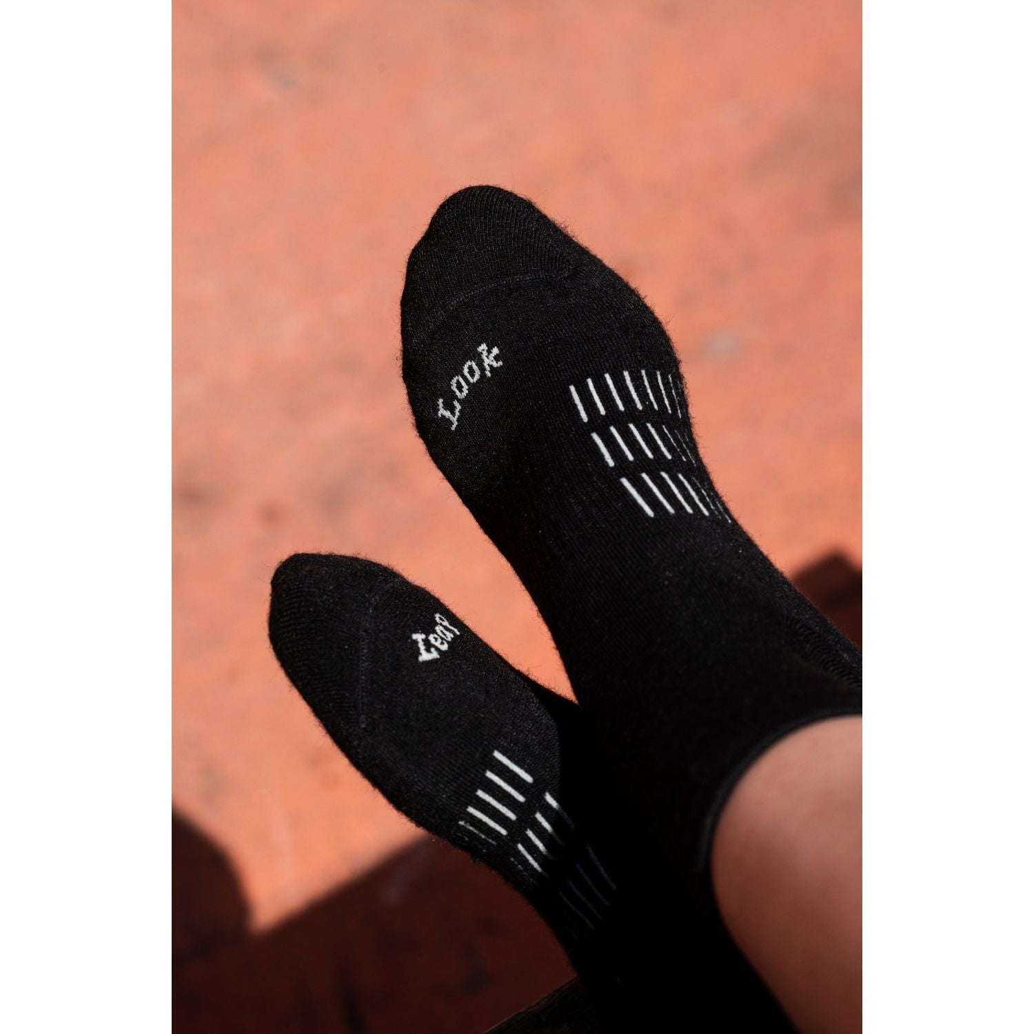 Paire Merino Wool-Blend Active Quarter Socks (Black)