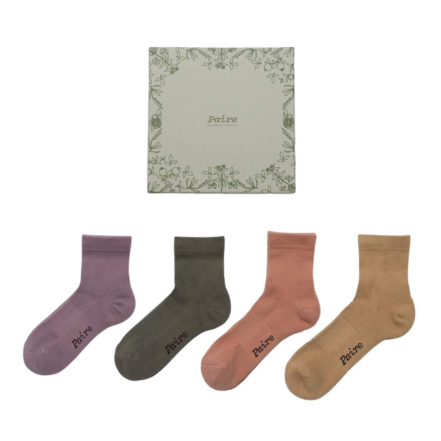 Paire Botanic Collection Merino Wool-Blend Quarter Sock Pack (Multi)