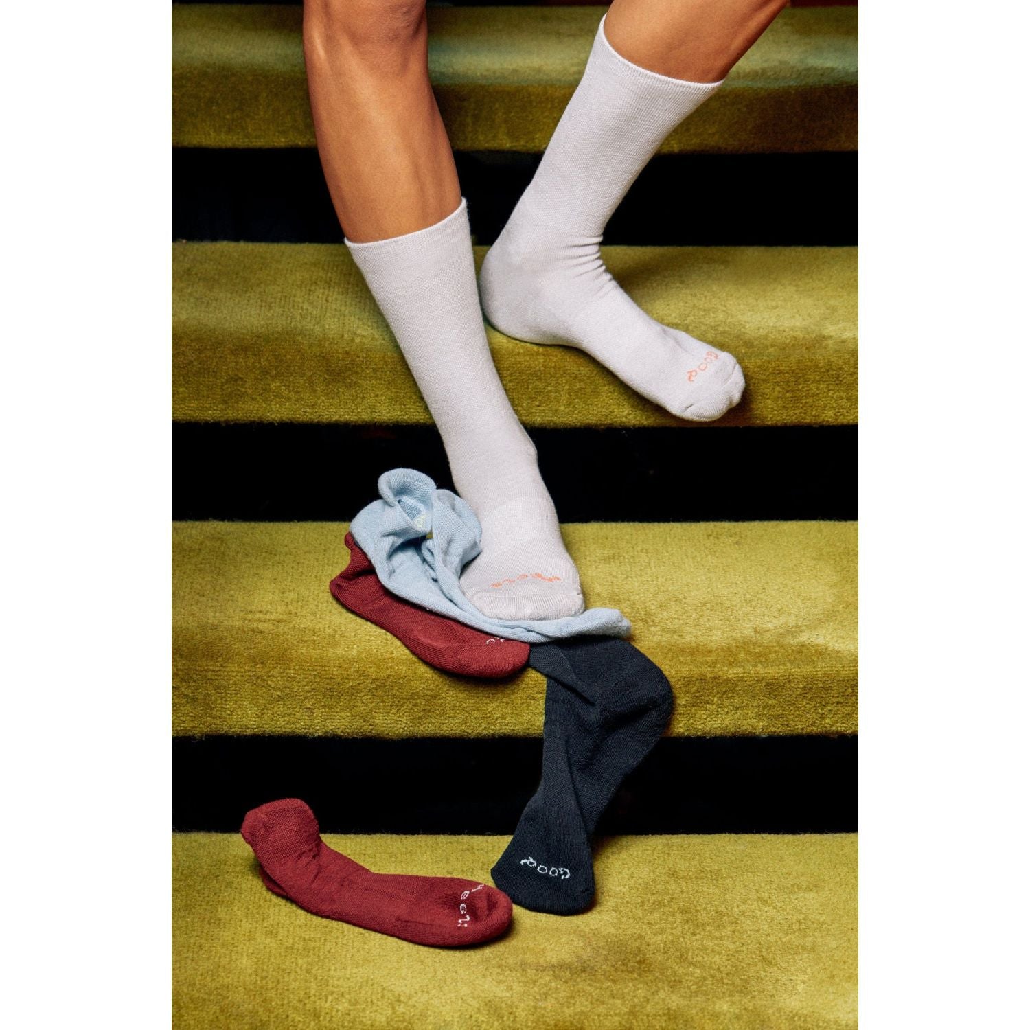 Paire Merino Wool-Blend Calf Sock (Sky)