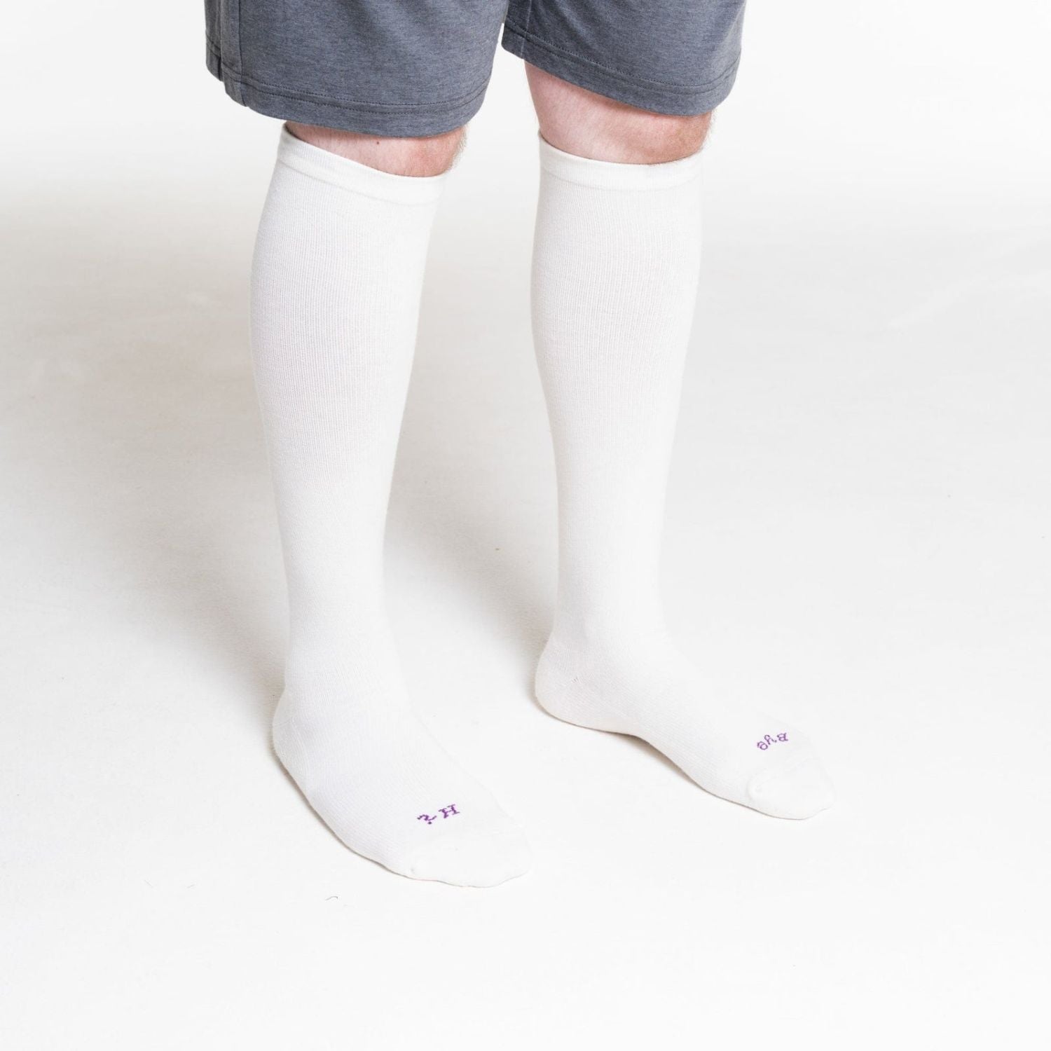 Paire Merino Wool-Blend Compression Sock (Snow)