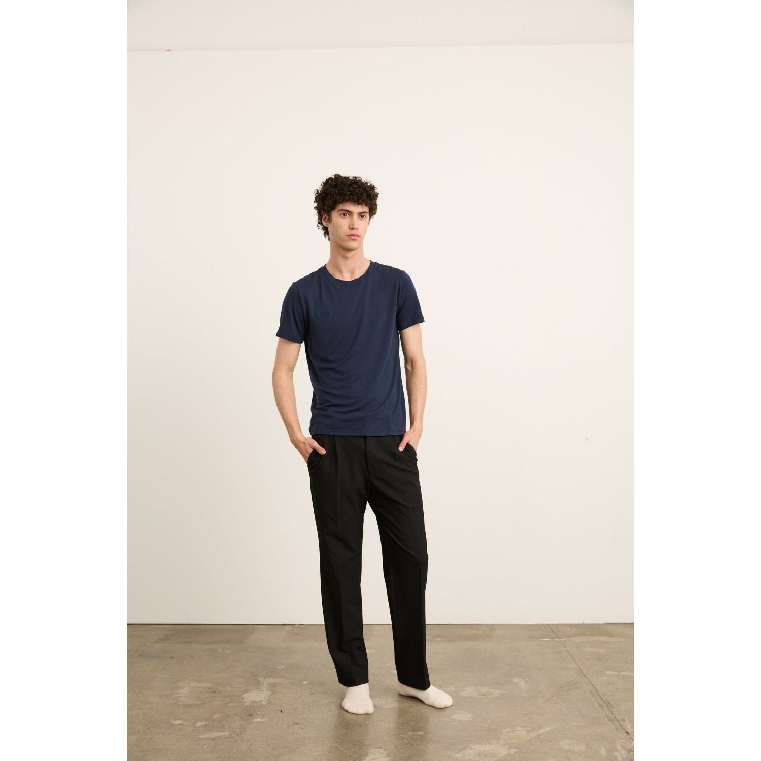 Paire Merino Wool-Blend T-Shirt Unisex (Navy)