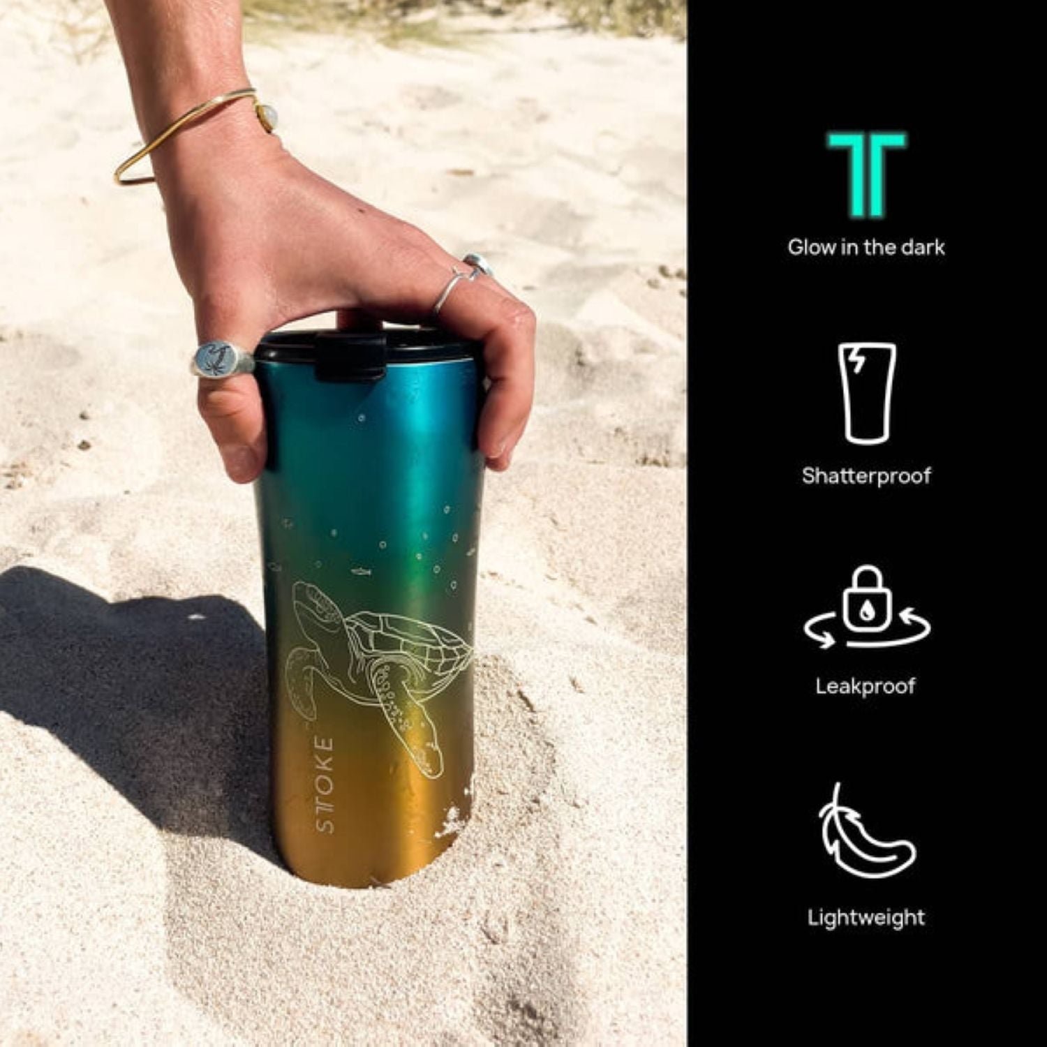 STTOKE Limited Edition Leakproof Ombre Ocean Insulated Cup 16oz (SA)