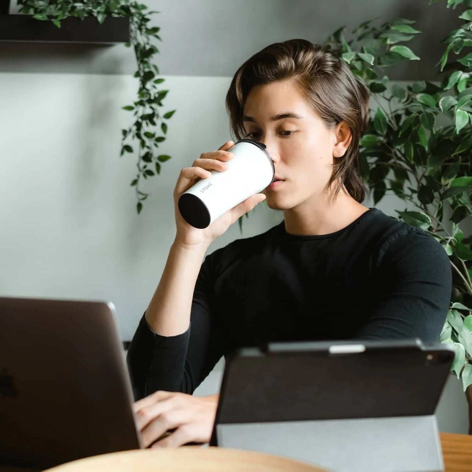 STTOKE Leakproof Classic Ceramic Insulated Cup 12oz