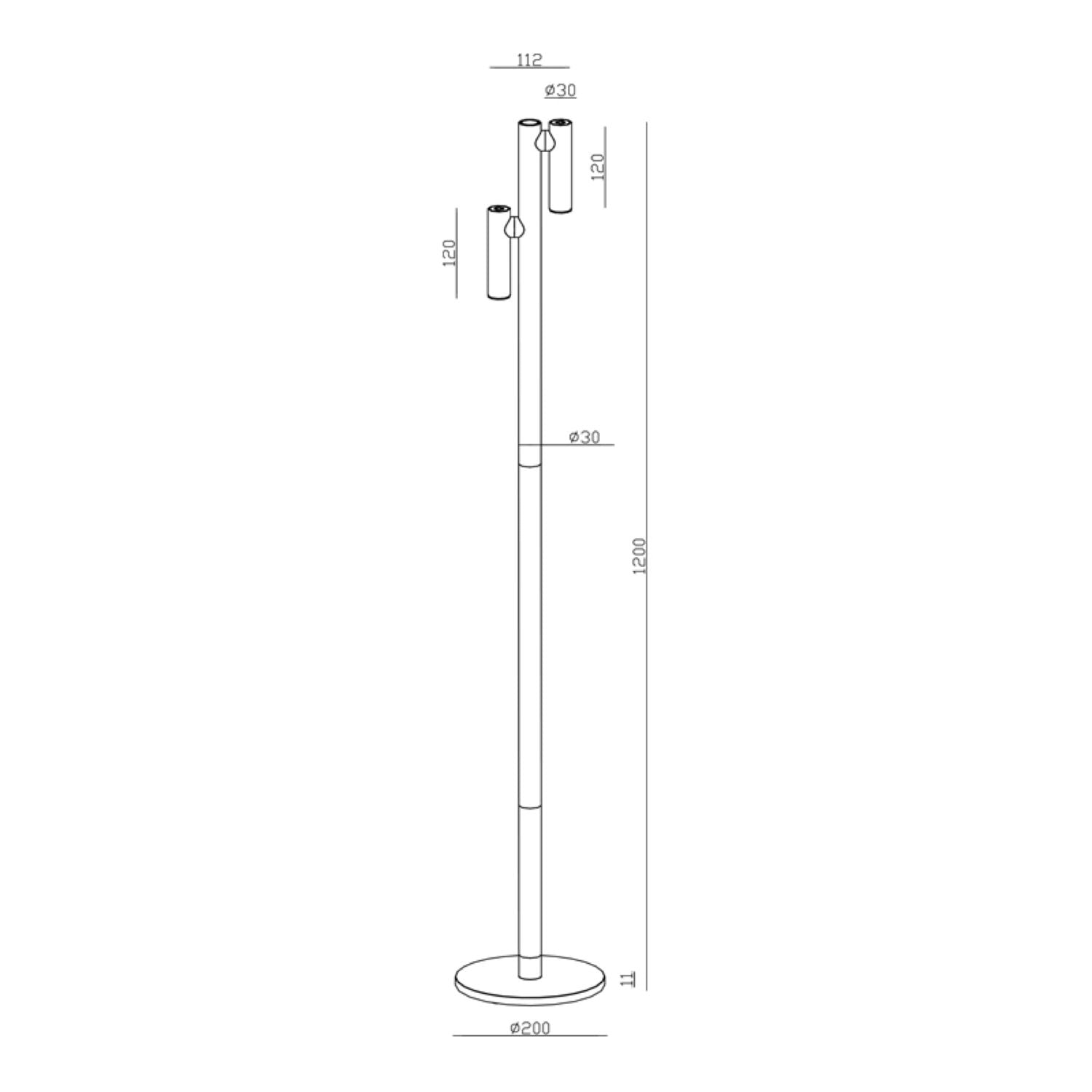 Ubiqua Zoom Twin Floor With 140/256 Lumens - 2.2W 3.7V Power