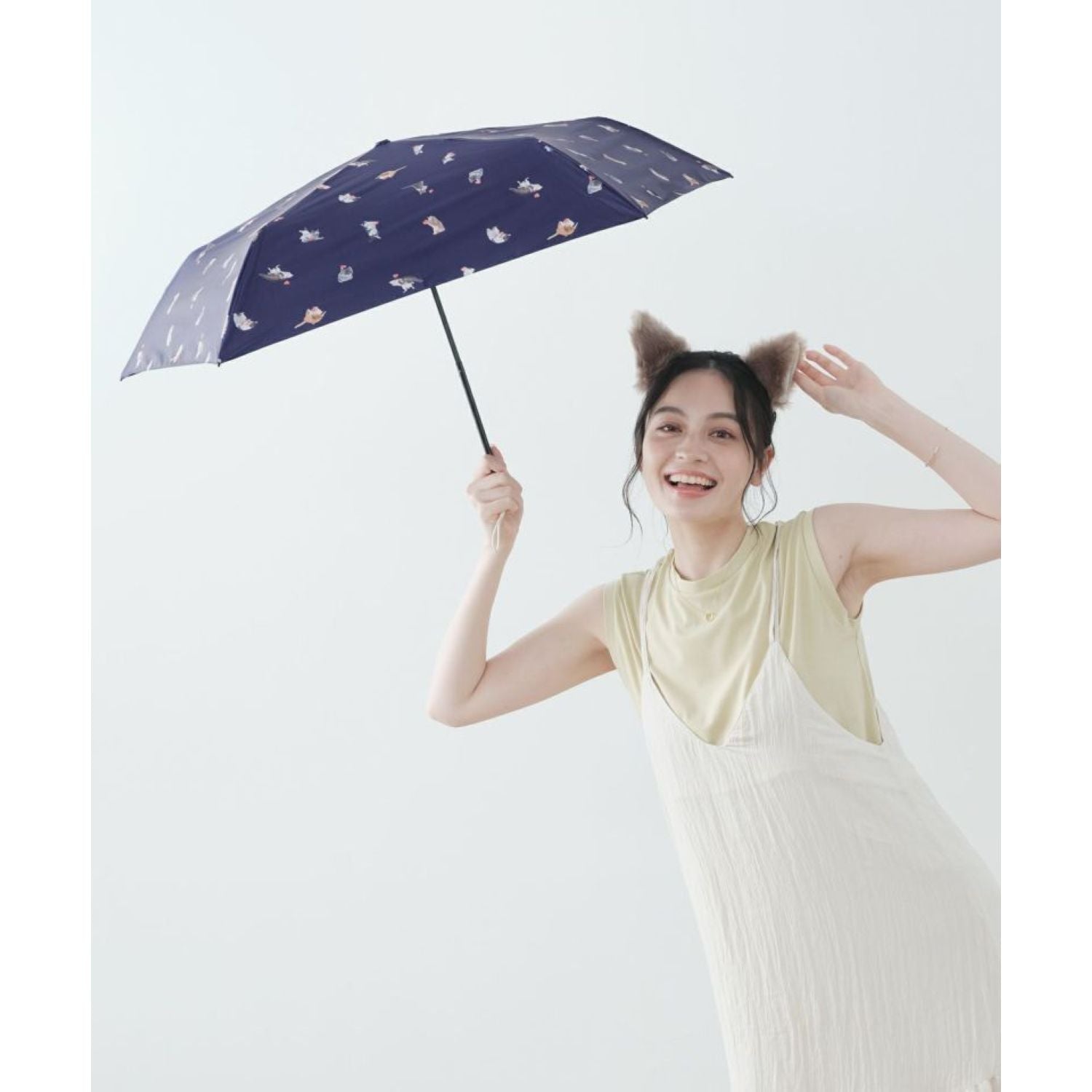 WPC X Masayuki Oki Neko UV Protection UPF 50+ Umbrella 49cm