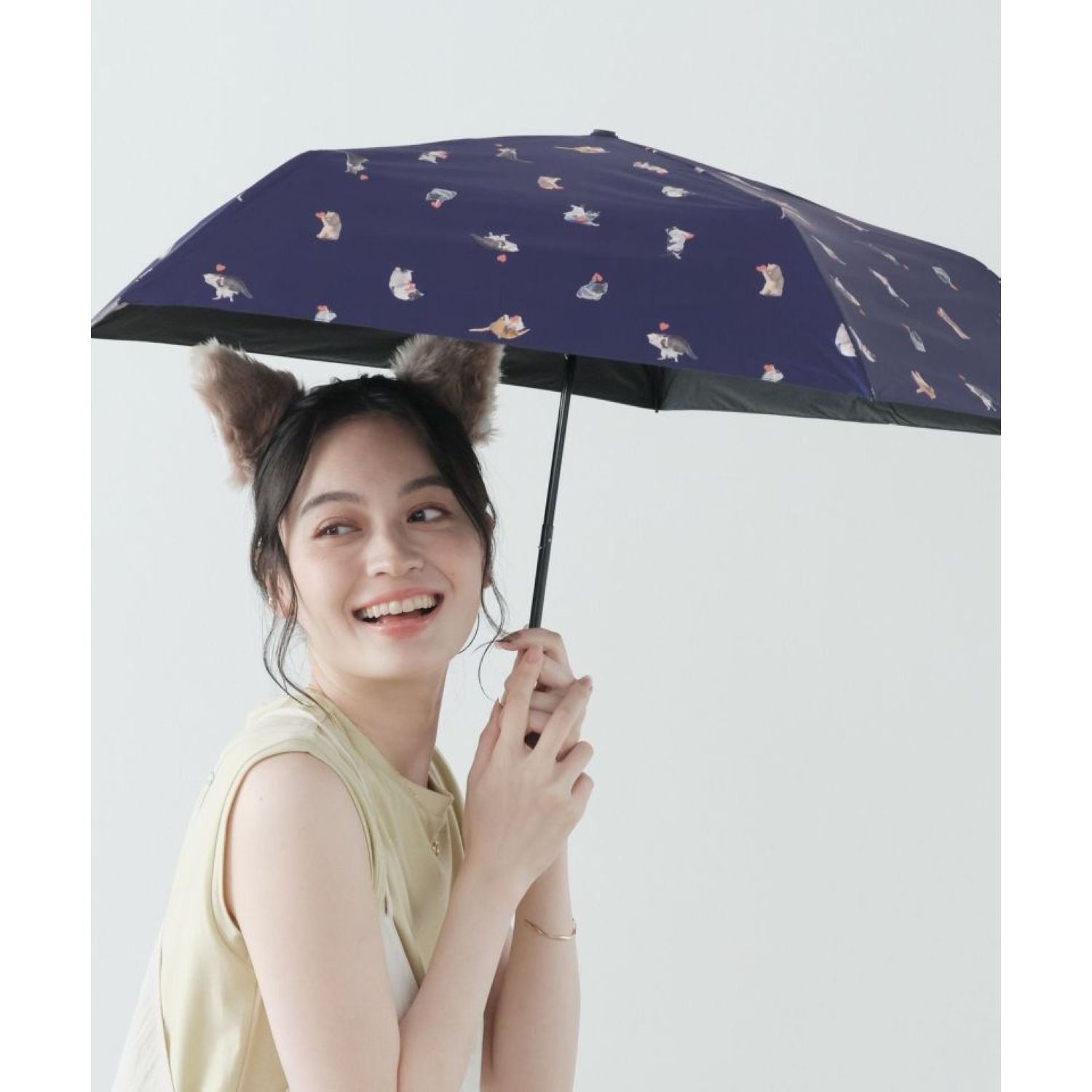 WPC X Masayuki Oki Neko UV Protection UPF 50+ Umbrella 49cm