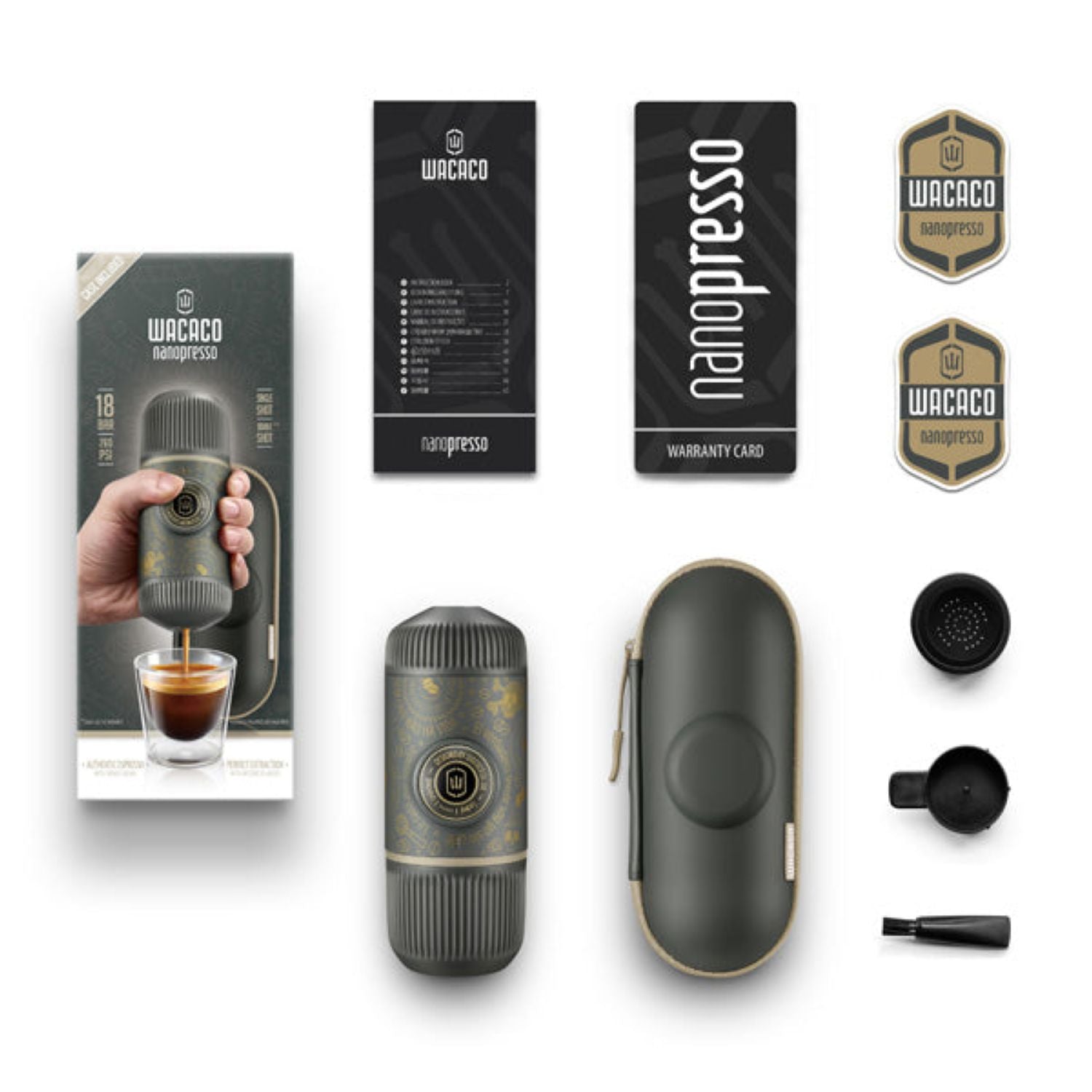 Wacaco Nanopresso Dark Soul + Case Espresso Coffee Maker