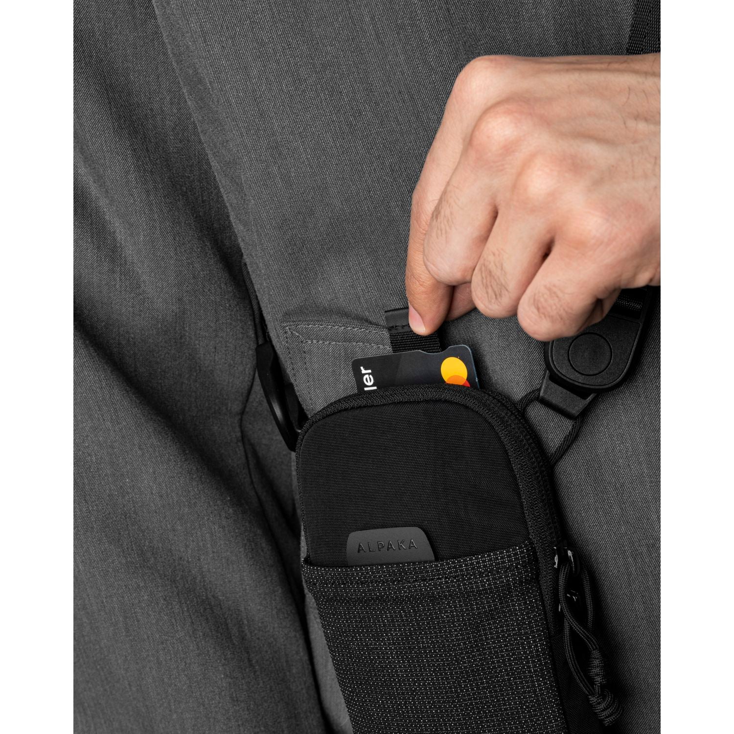 ALPAKA Modular Shoulder Pocket Slim Nylon Washed