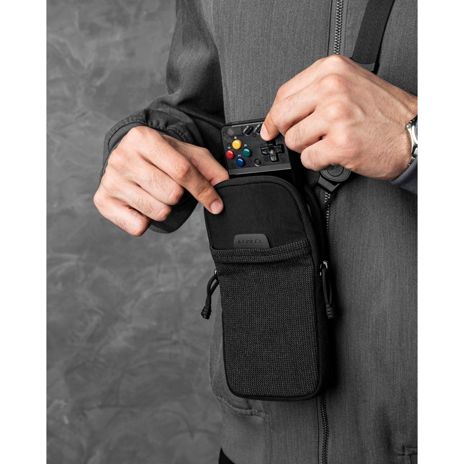 ALPAKA Modular Shoulder Pocket Slim Nylon Washed