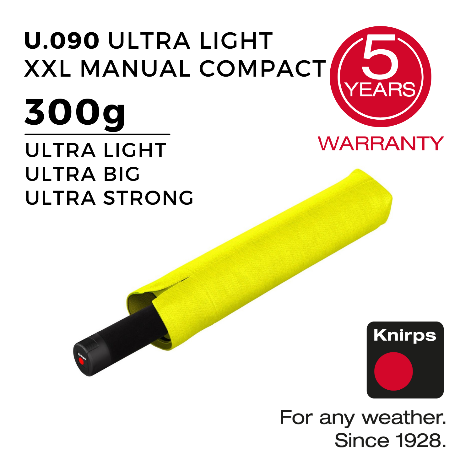 Knirps U.090 Ultralight XXL Manual Compact Umbrella