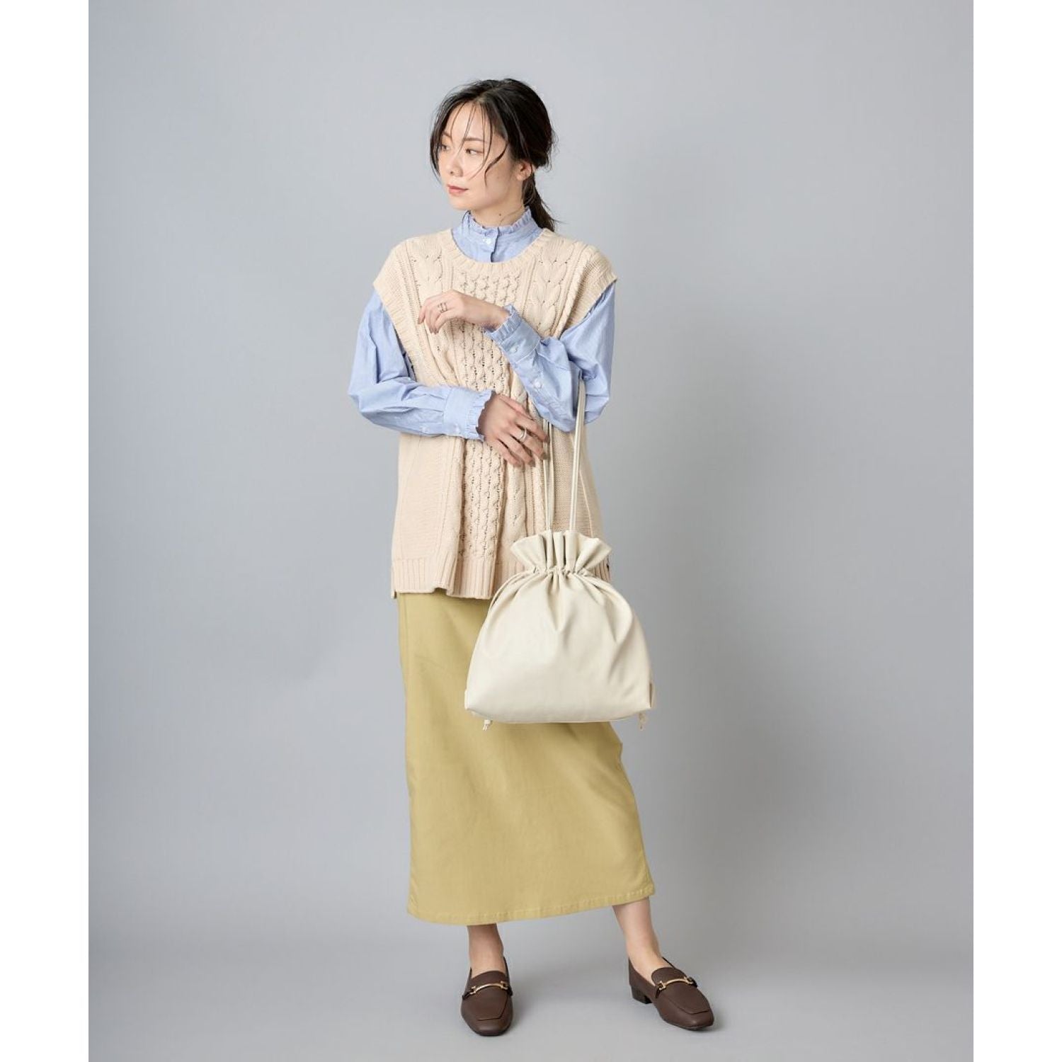 Legato Largo Washable Drawstring A4 Tote Bag