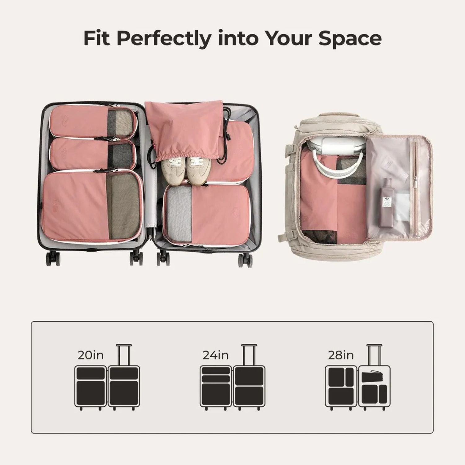 Bagsmart Blast 6-In-1 Compression Packing Cubes