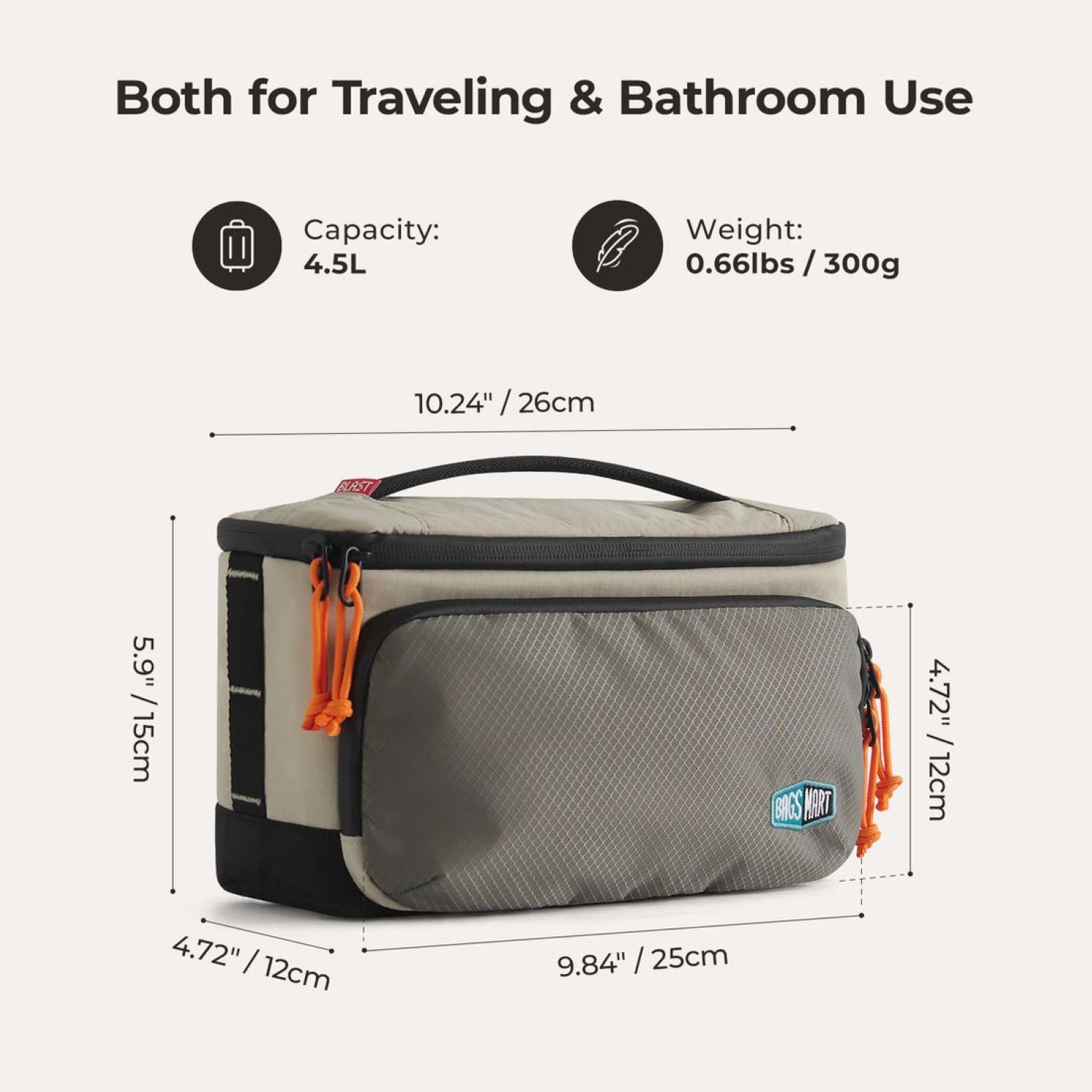 Bagsmart Blast Hanging Toiletry Bag 4.5L