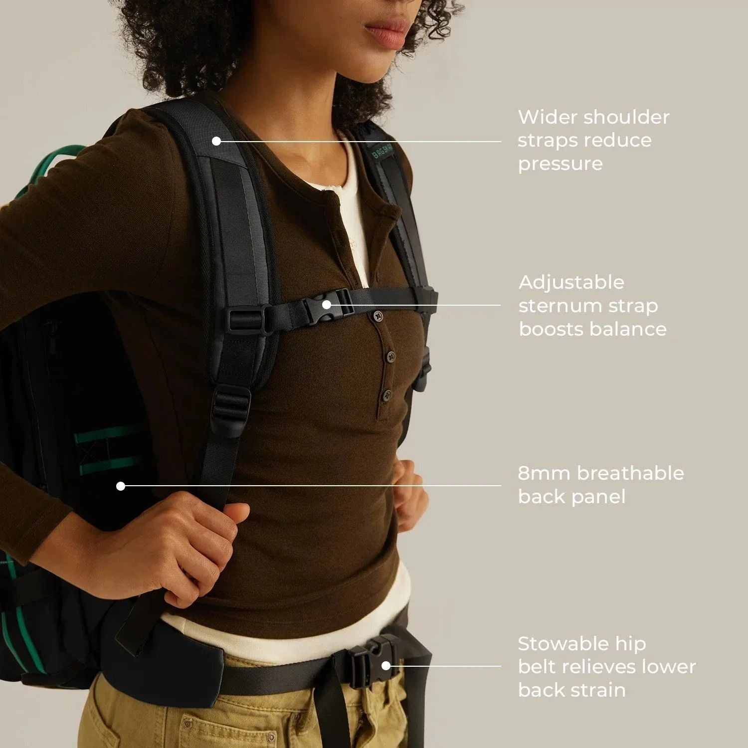 Bagsmart Blast Pro Quick Access Carry On Travel Backpack 40L