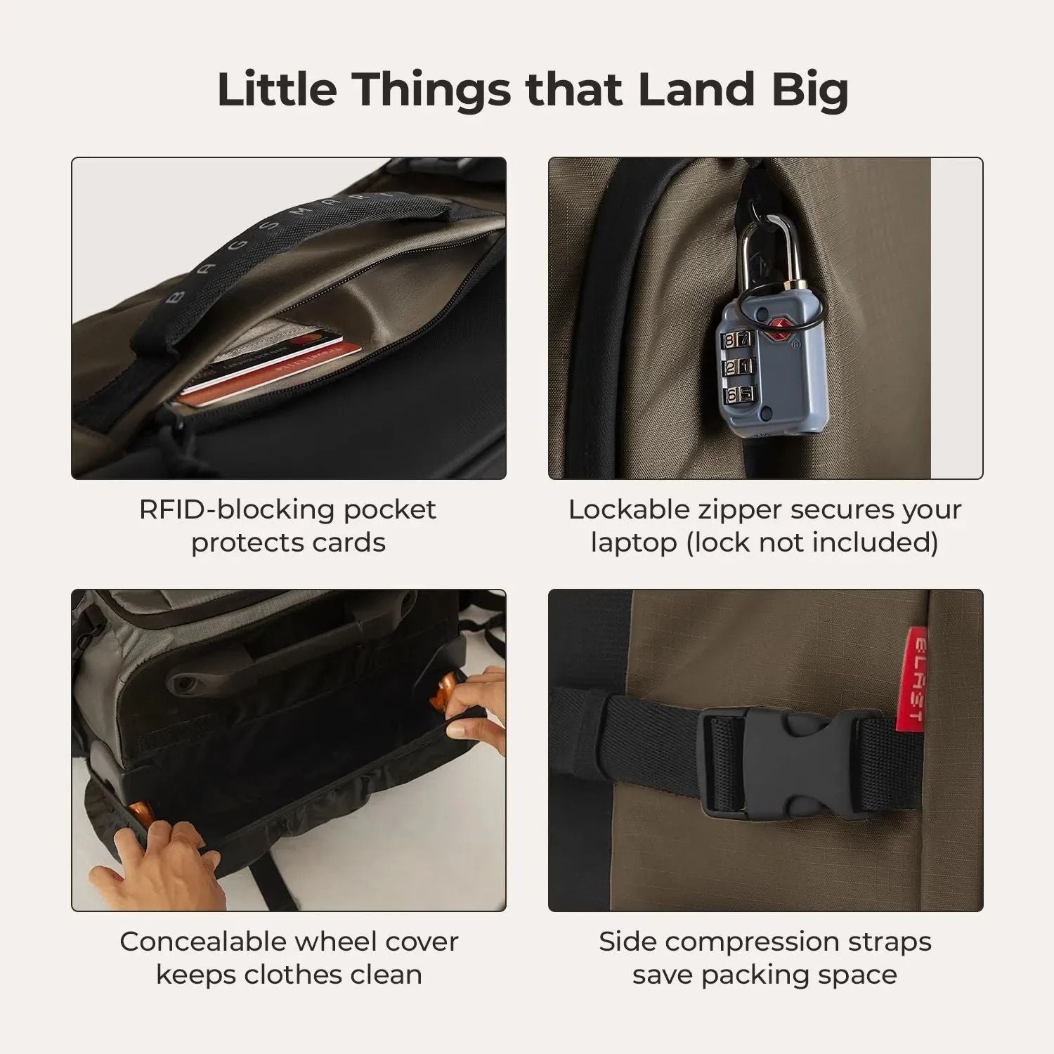 Bagsmart Blast Roller Backpack 43L