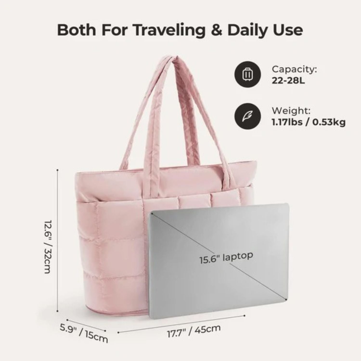 Bagsmart Bubble Puffer Tote 22L - 28L