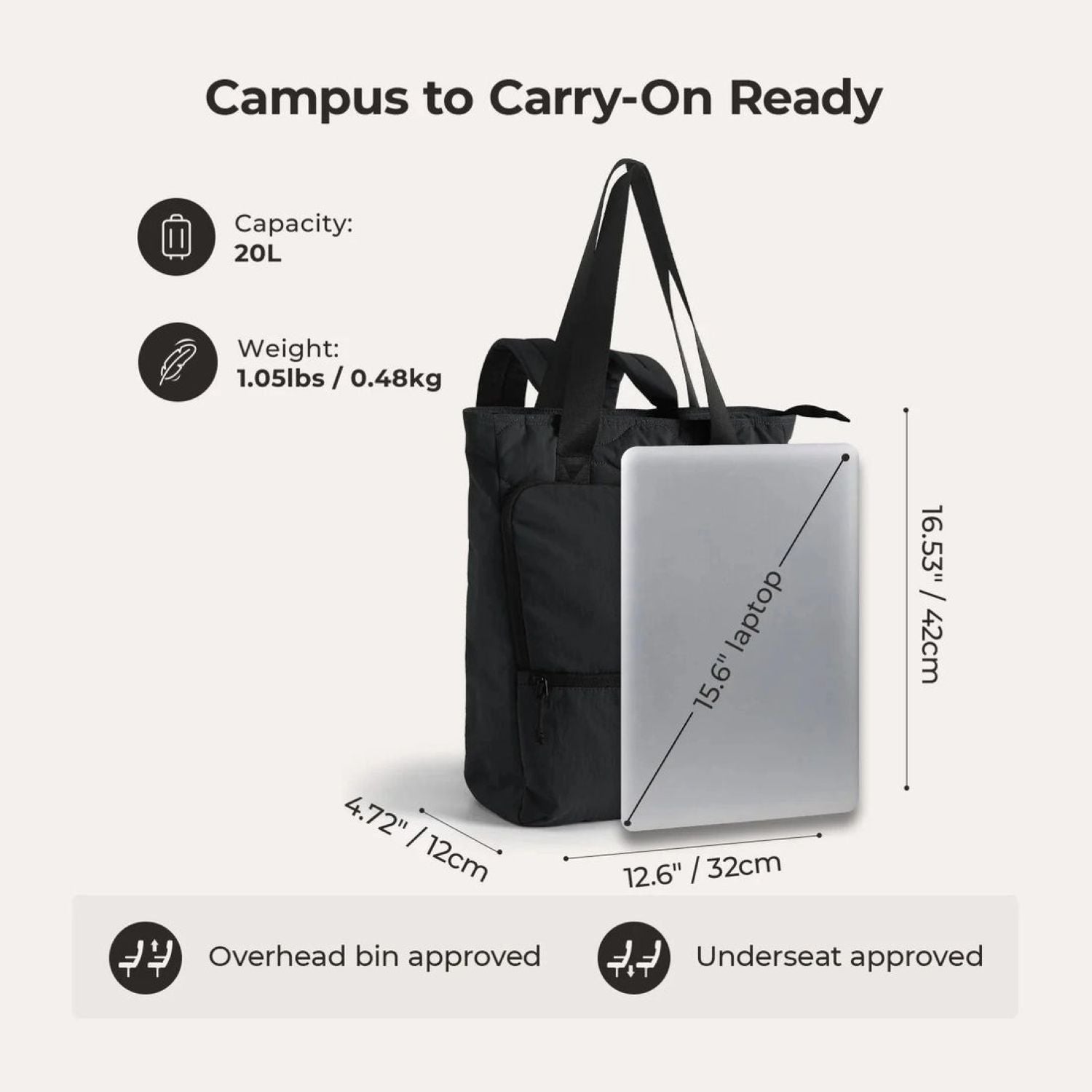 Bagsmart Paz Laptop Totepack 20L