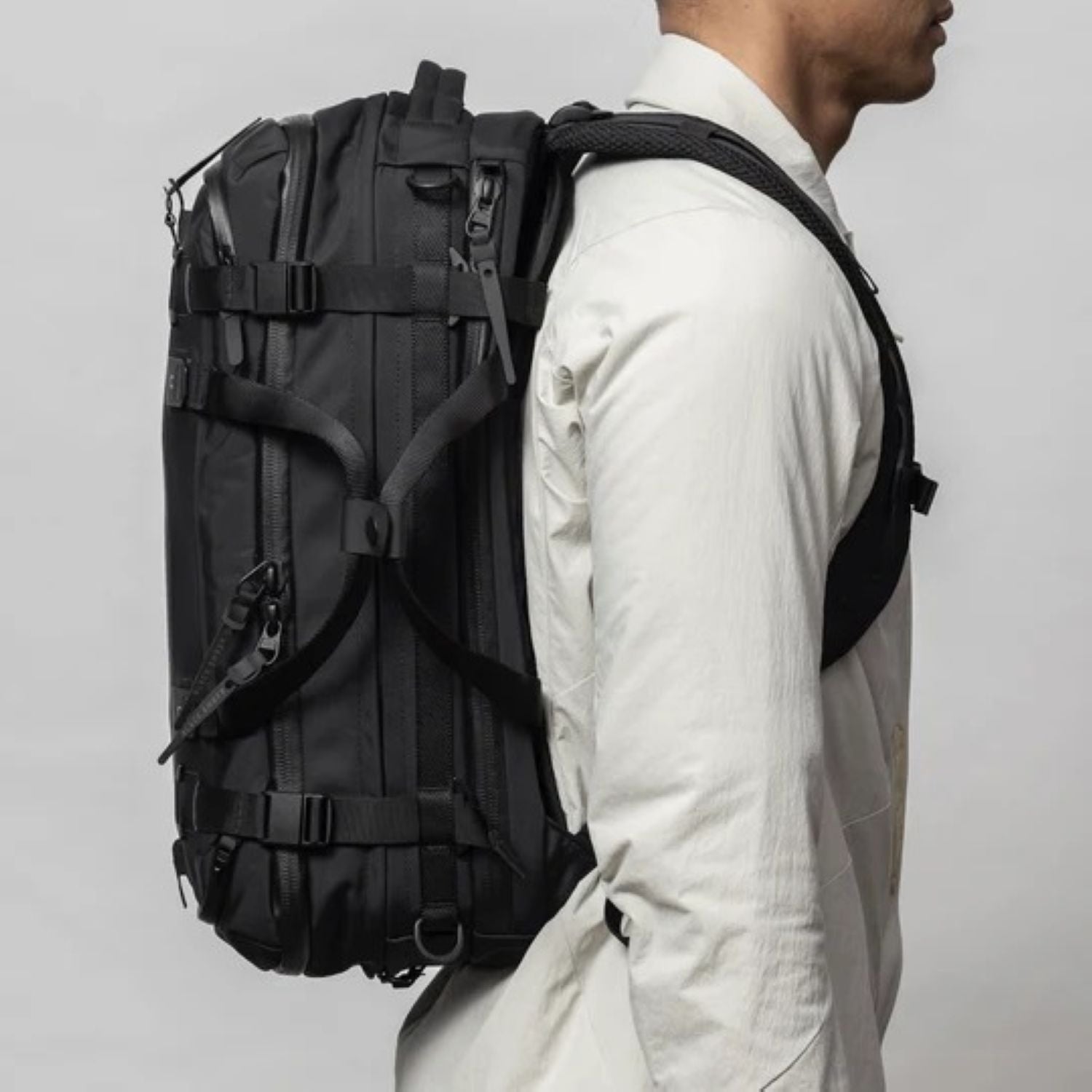 Black Ember Forge Convertible Travel Backpack Embertex Pfas Free 30-40L