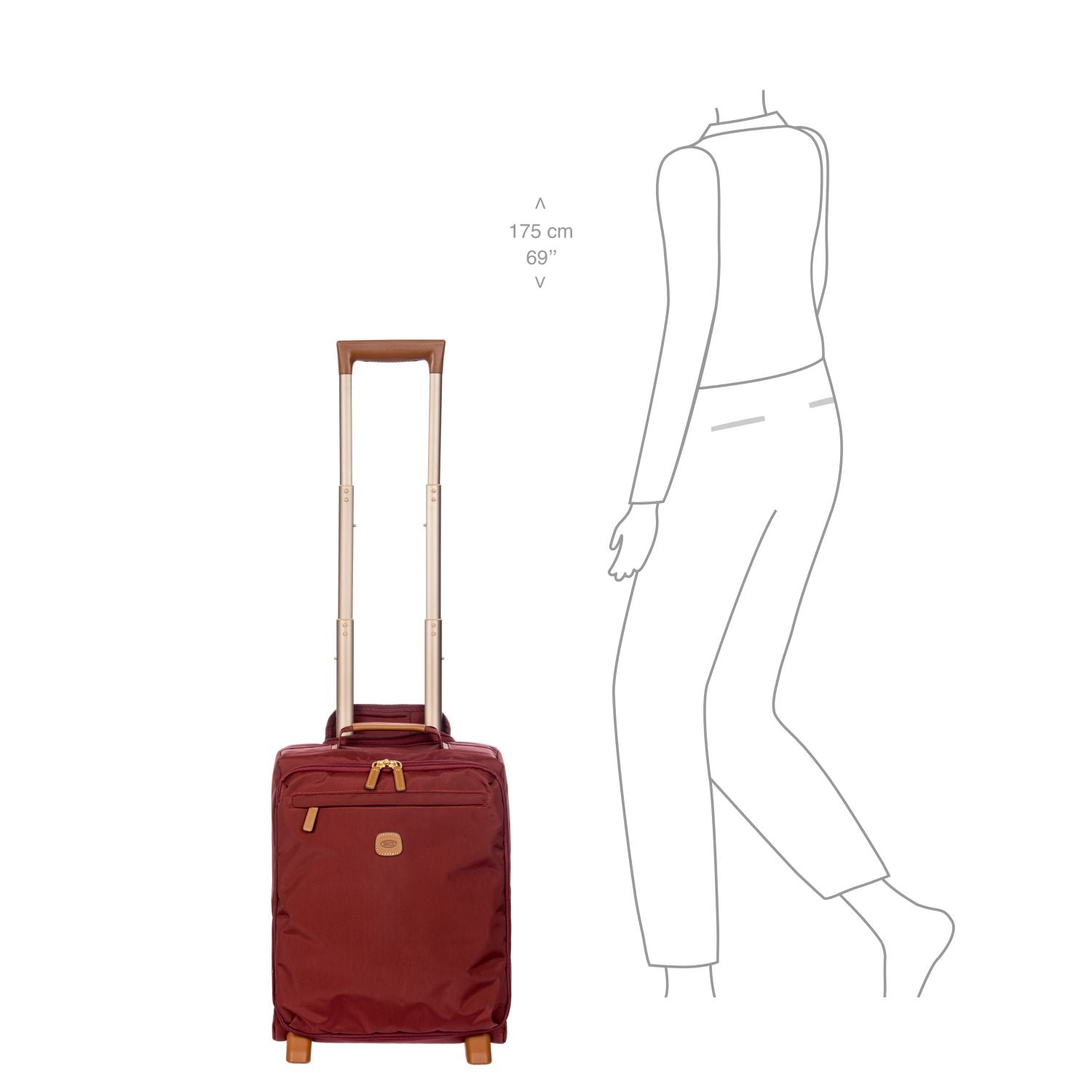 BRIC'S X-Travel 17.5" Underseat Trolley Luggage With Front Access Opening
