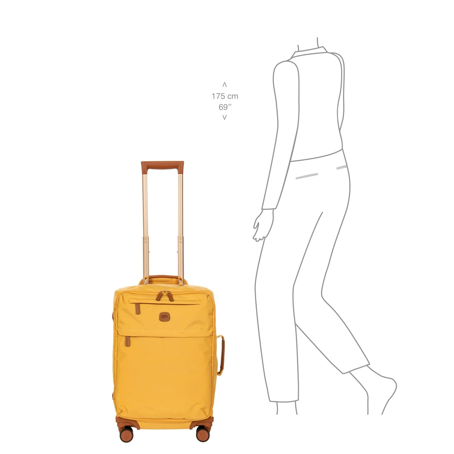 BRIC'S X-Travel 22" Carry On Luggage With Front Access Opening Spinner
