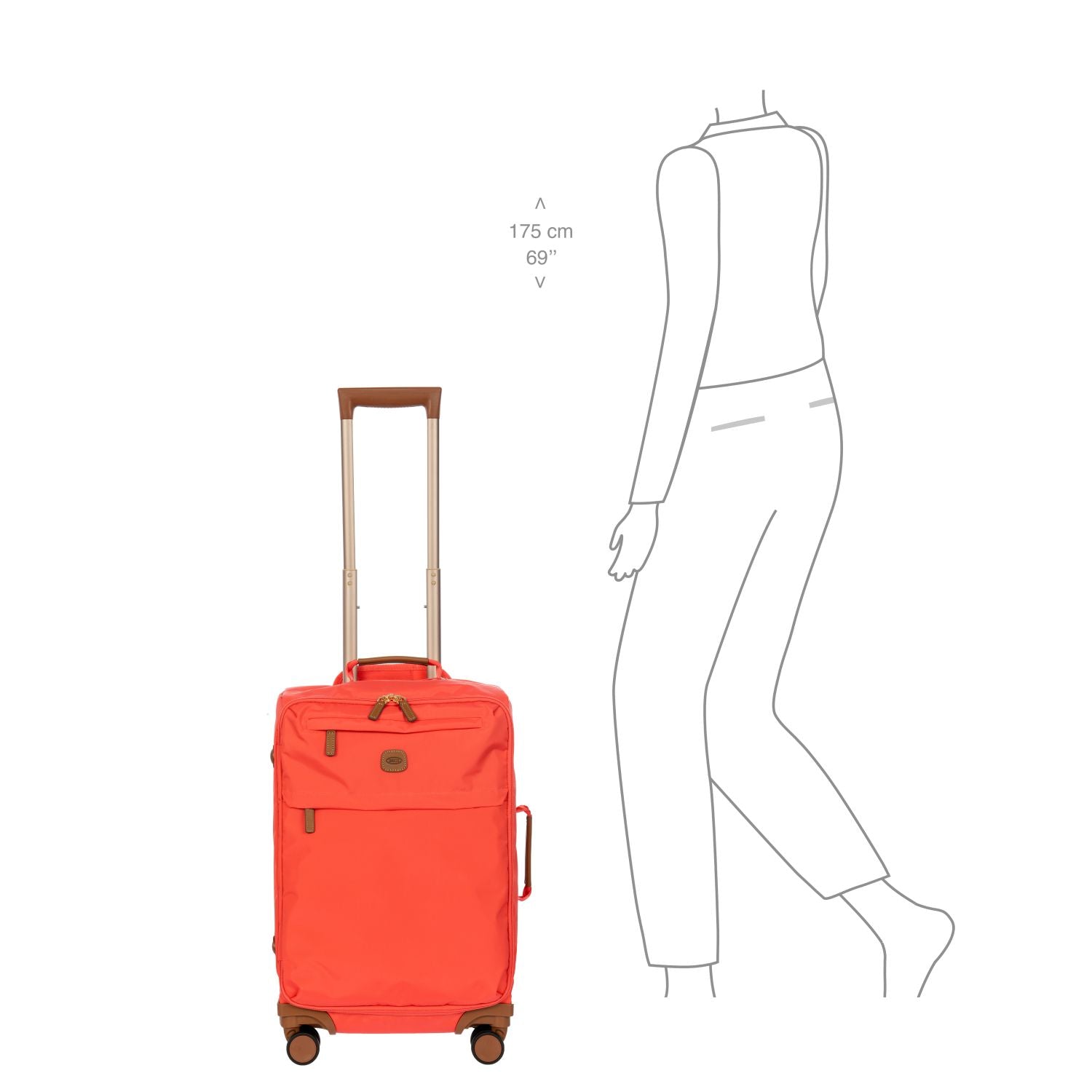 BRIC'S X-Travel 22" Carry On Luggage With Front Access Opening Spinner
