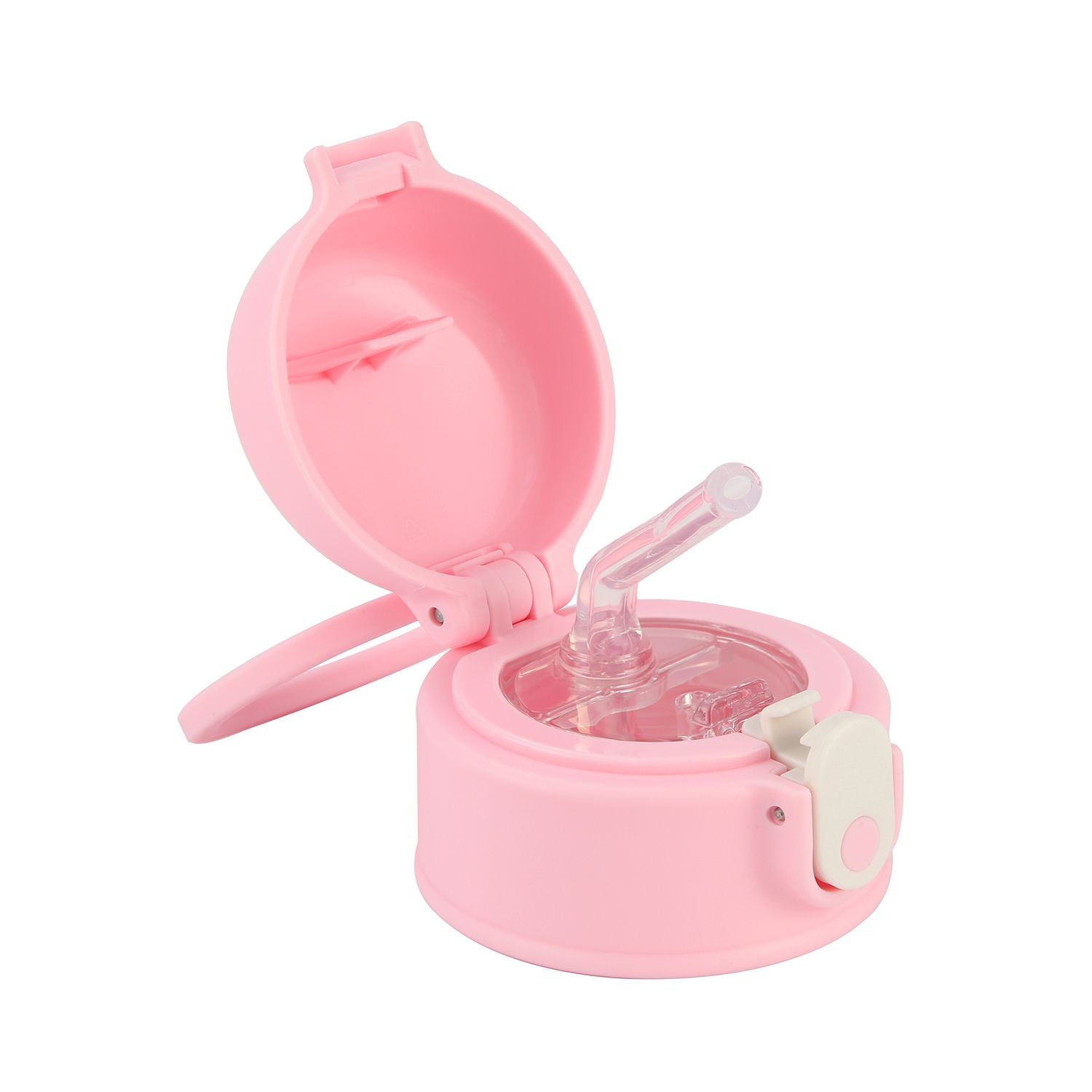 Crossing Bottle Cap With Handle Only For Kids' Drink Bottle W/Sipper Silicone Straw