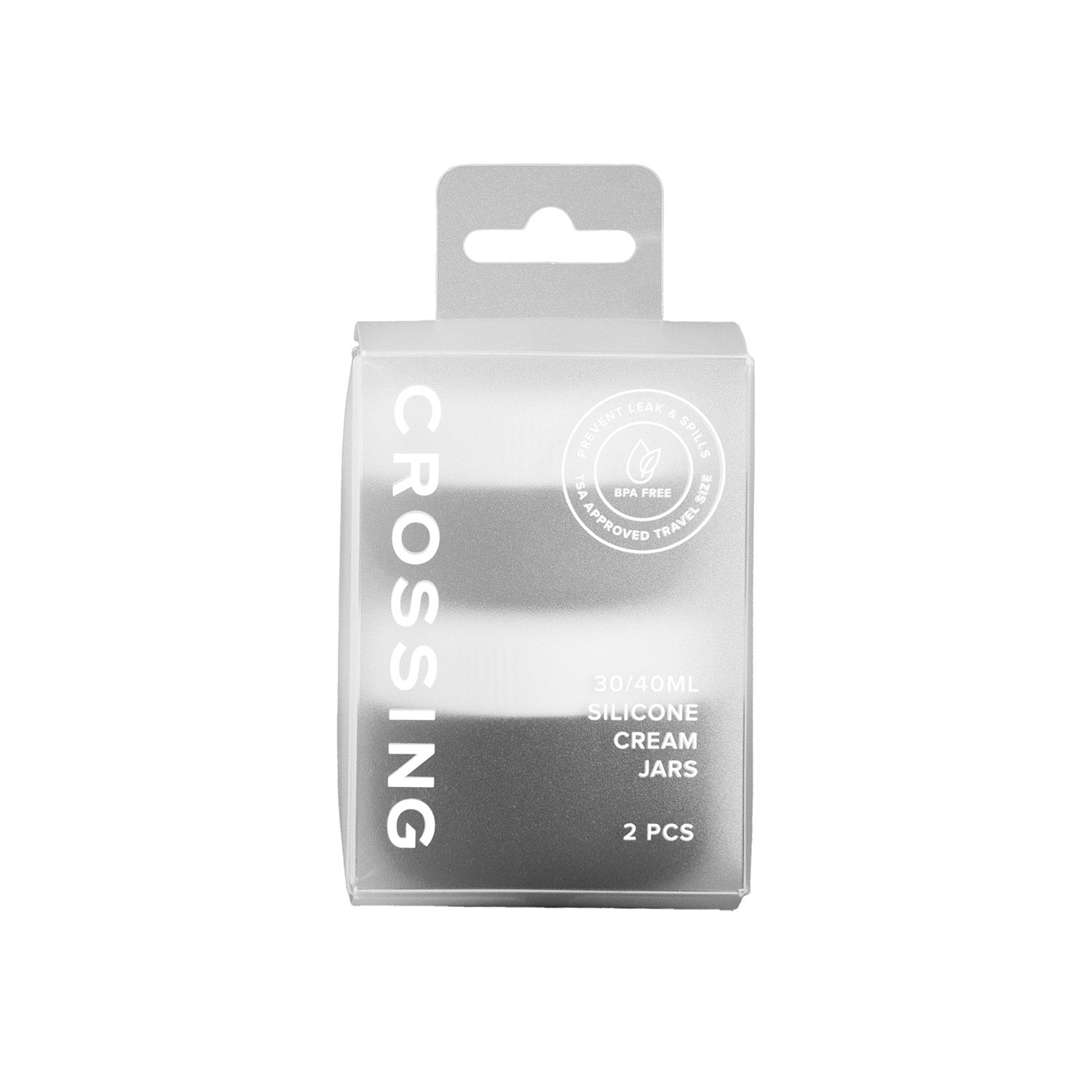 Crossing Silicone Leak Proof TSA Approved Travel Size Cream Jar 30/40 ml (2 Pack)