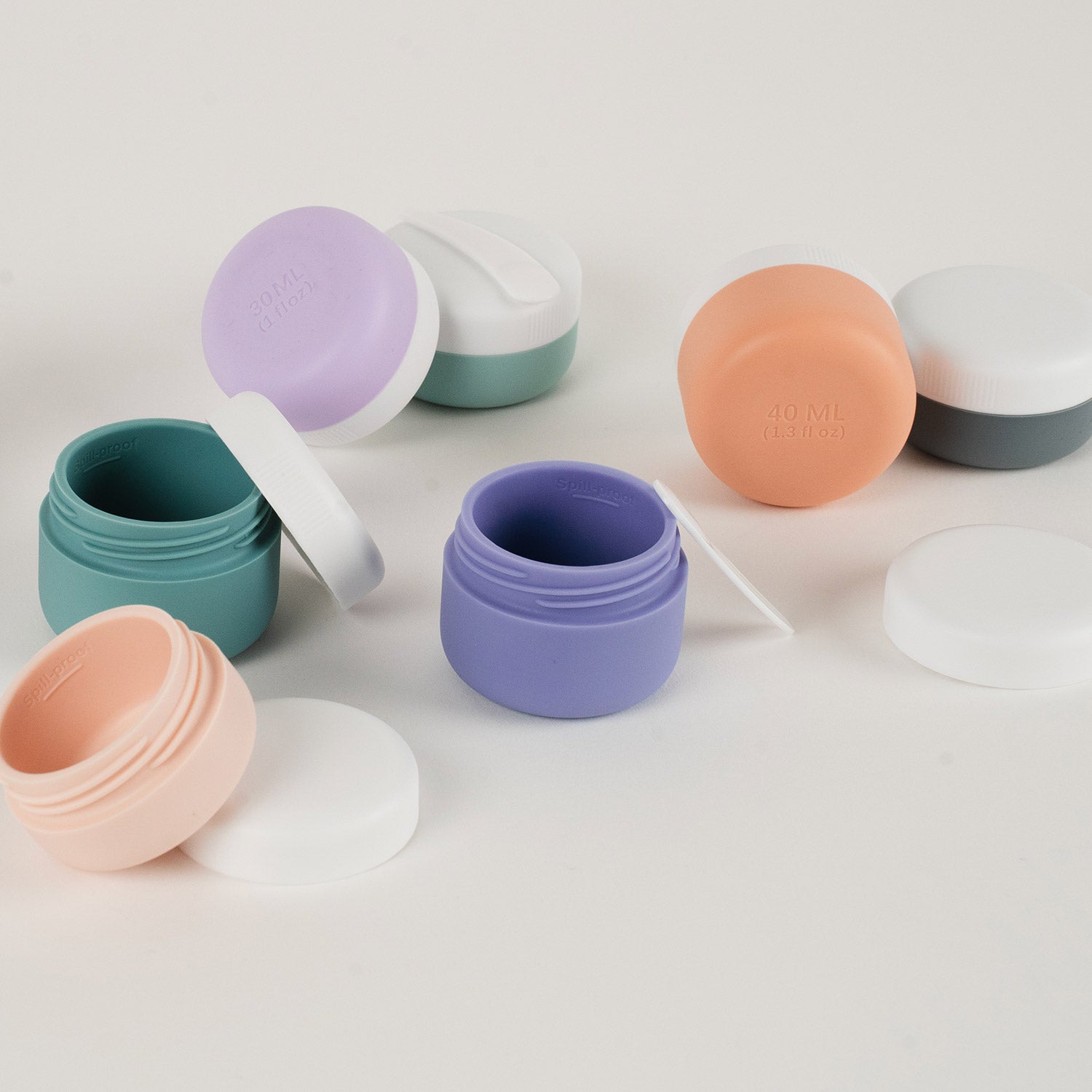 Crossing Silicone Leak Proof TSA Approved Travel Size Cream Jar 30/40 ml (2 Pack)