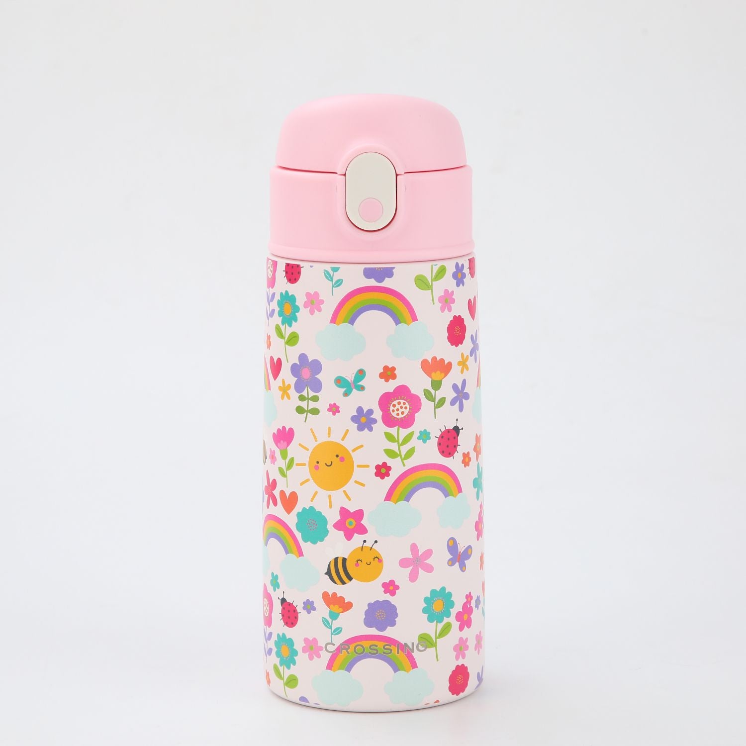 Crossing S/S 316 Kids' Insulated Water Bottle W/Sipper Silicone Straw 400ml