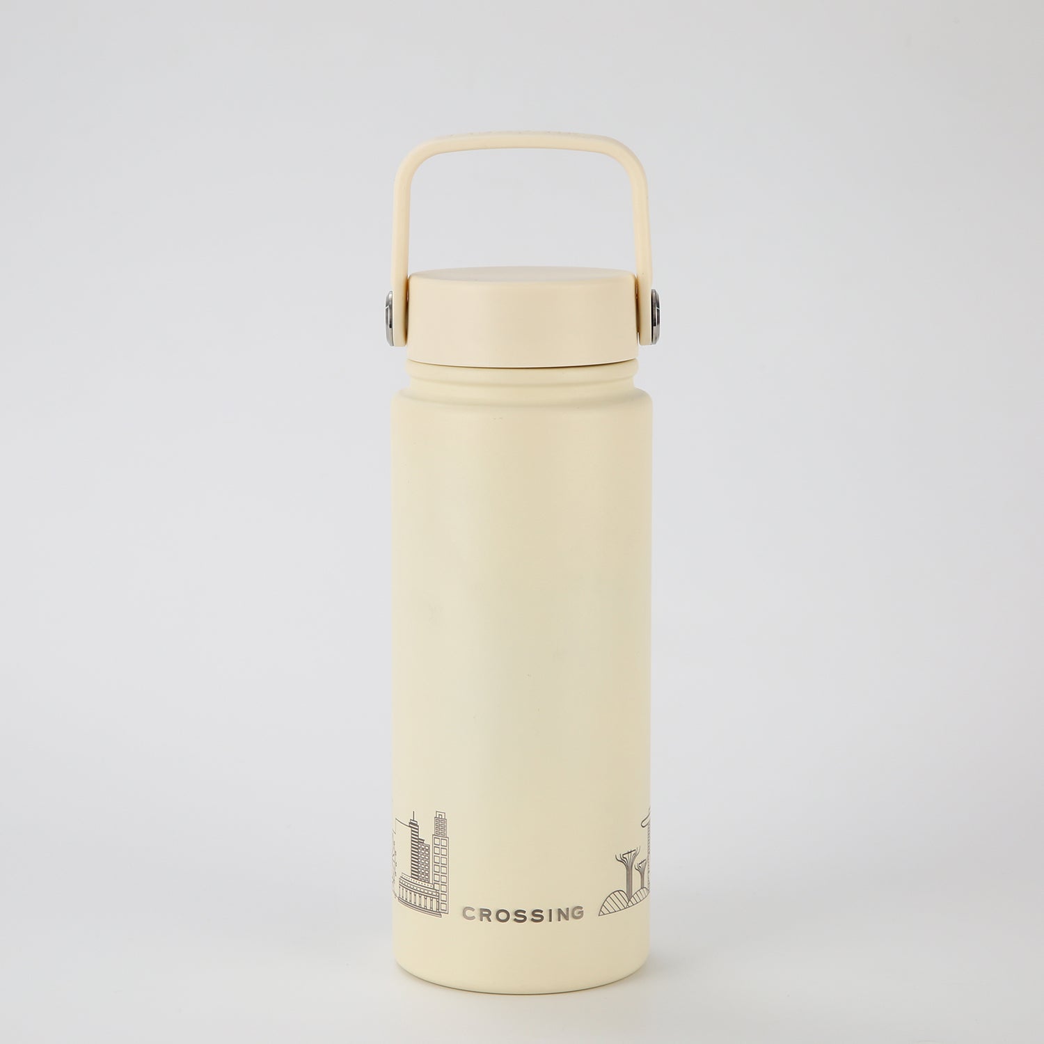 Crossing Urban Ceramic S/S Insulated Flat Cap Bottle With Handle 600ml