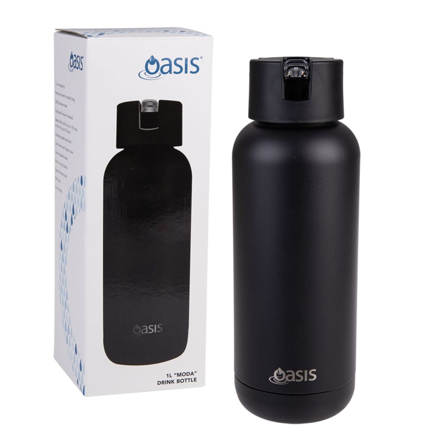 Oasis Stainless Steel Insulated Ceramic Moda Bottle 1L | Gifts & Lifestyle, Insulated Water Bottles, Travel Accessories, Water Bottles | Oasis Bottles-20