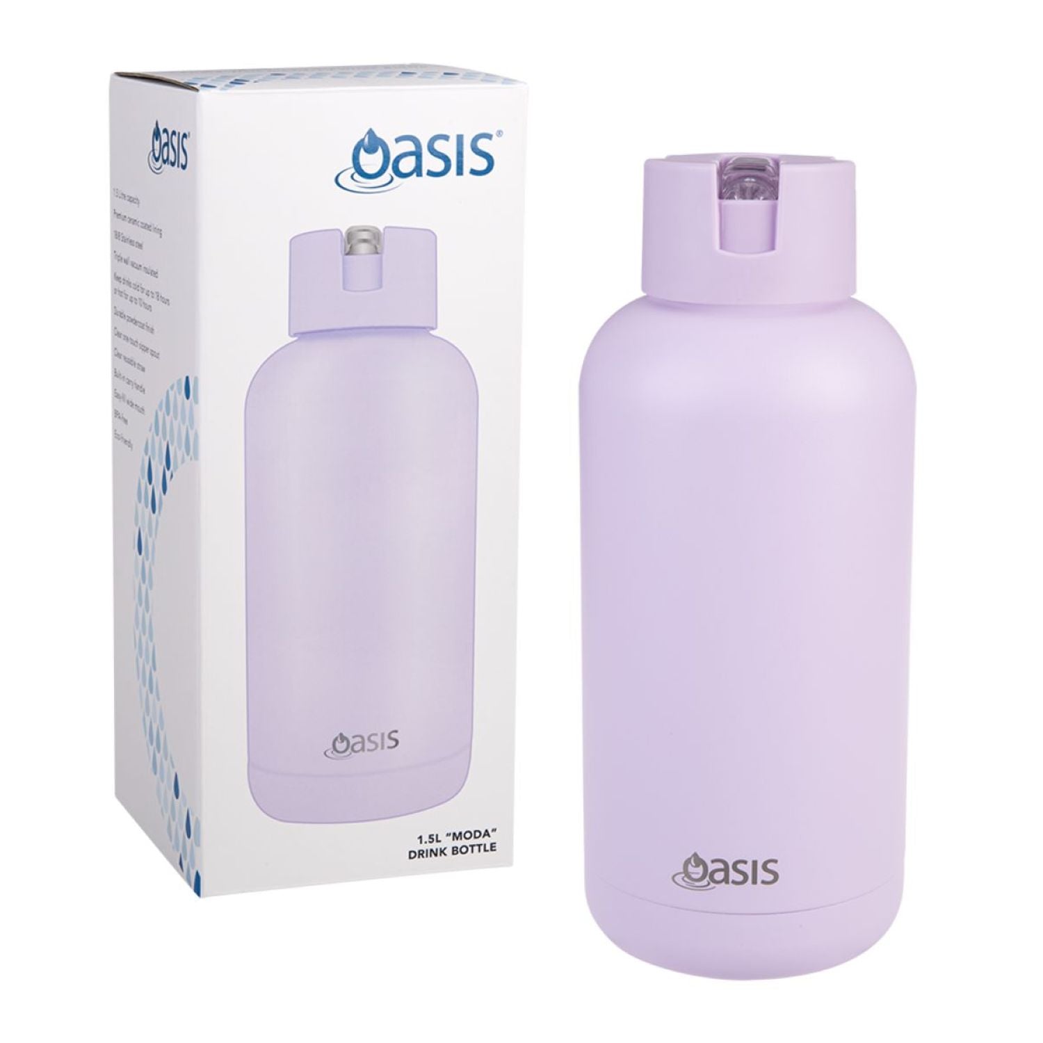 Oasis Stainless Steel Insulated Ceramic Moda Bottle 1.5L | Gifts & Lifestyle, Insulated Water Bottles, Travel Accessories, Water Bottles | Oasis Bottles-52