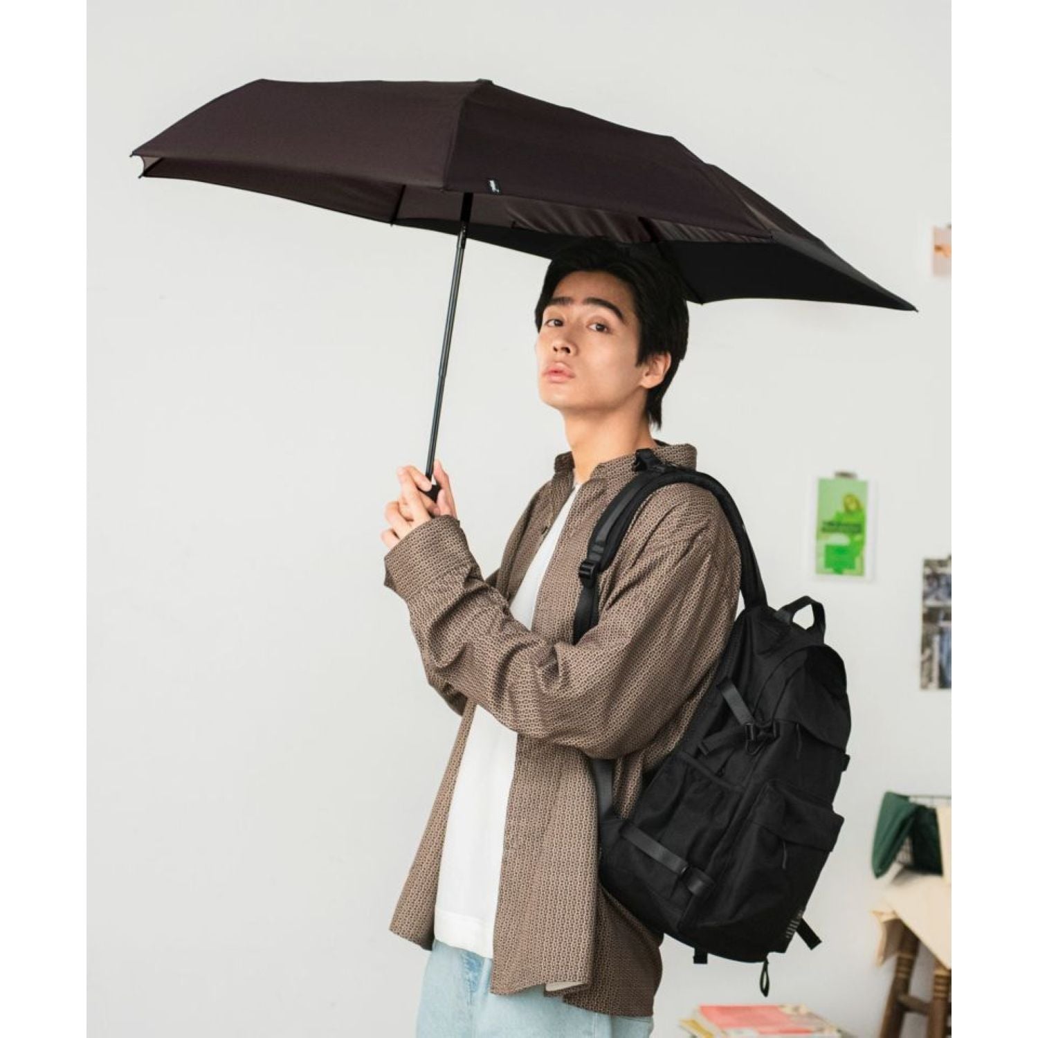 WPC UX Back Protect UV Protection Water Repellent Folding Umbrella 55cm