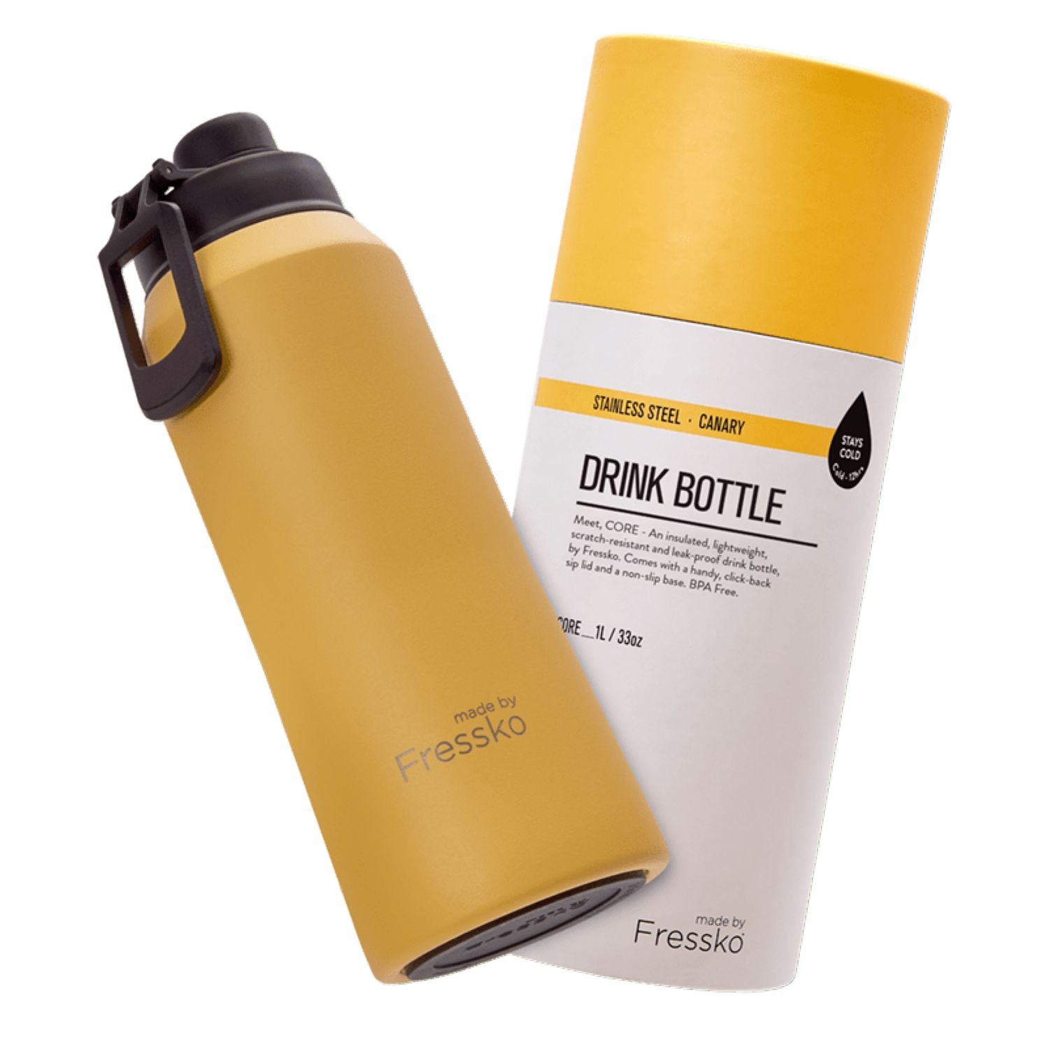 Made By Fressko Core 34oz Insulated Stainless Steel Drink Bottle