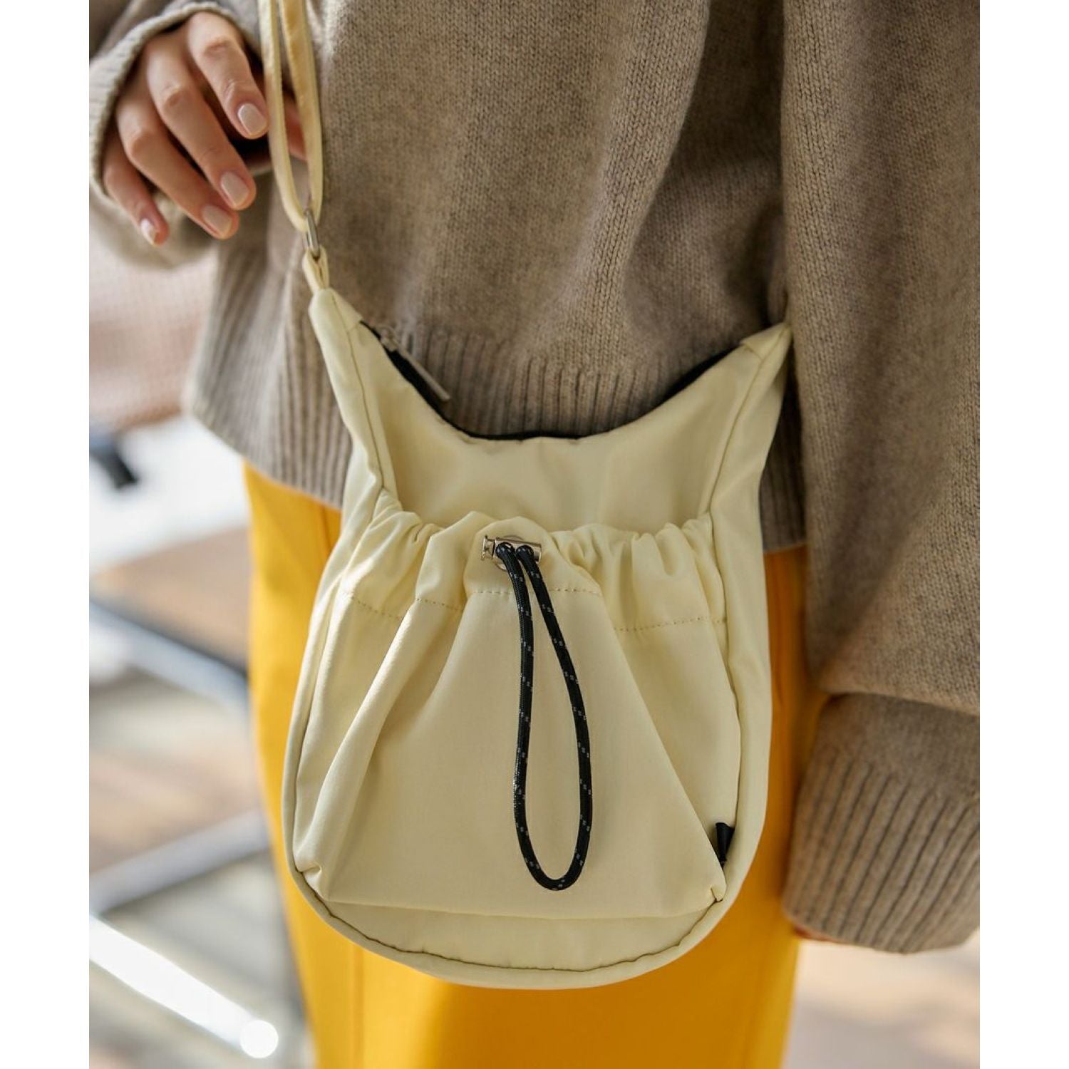 Legato Largo Water Repellent Drawstring Series Mini Shoulder Bag